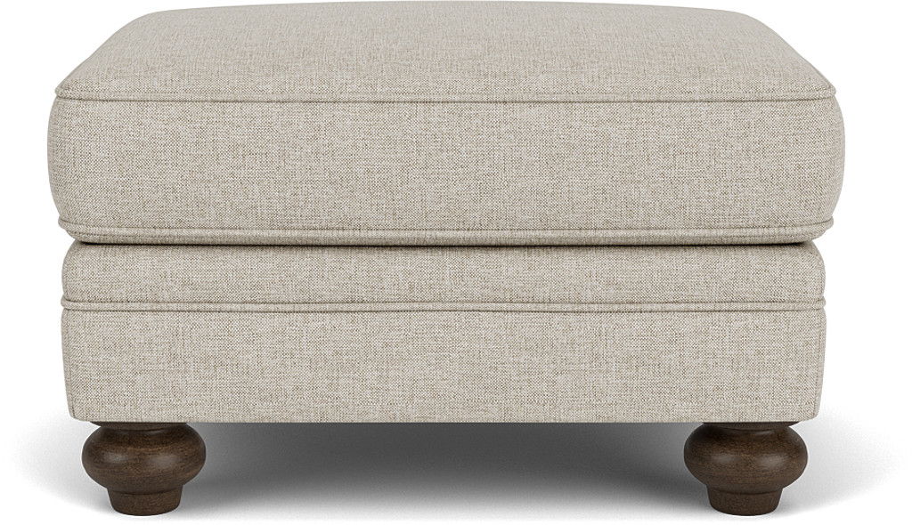Winston - Fabric Ottoman, light gray, view 6
