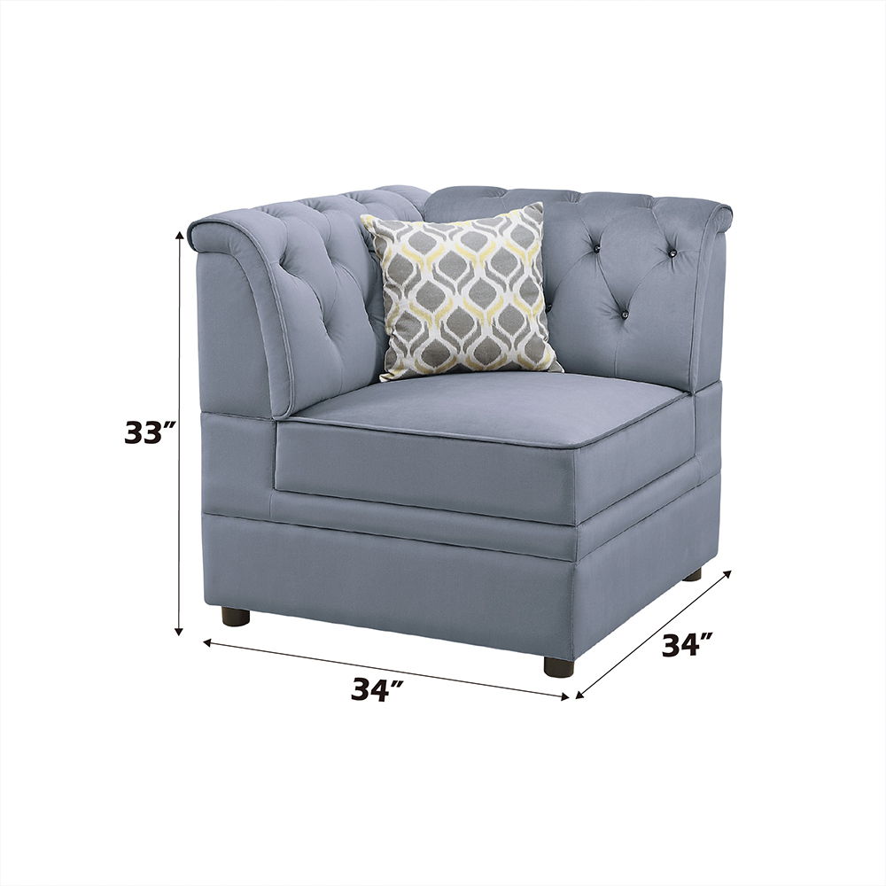 Bois II - Modular Wedge - Gray Velvet, gray, view 5