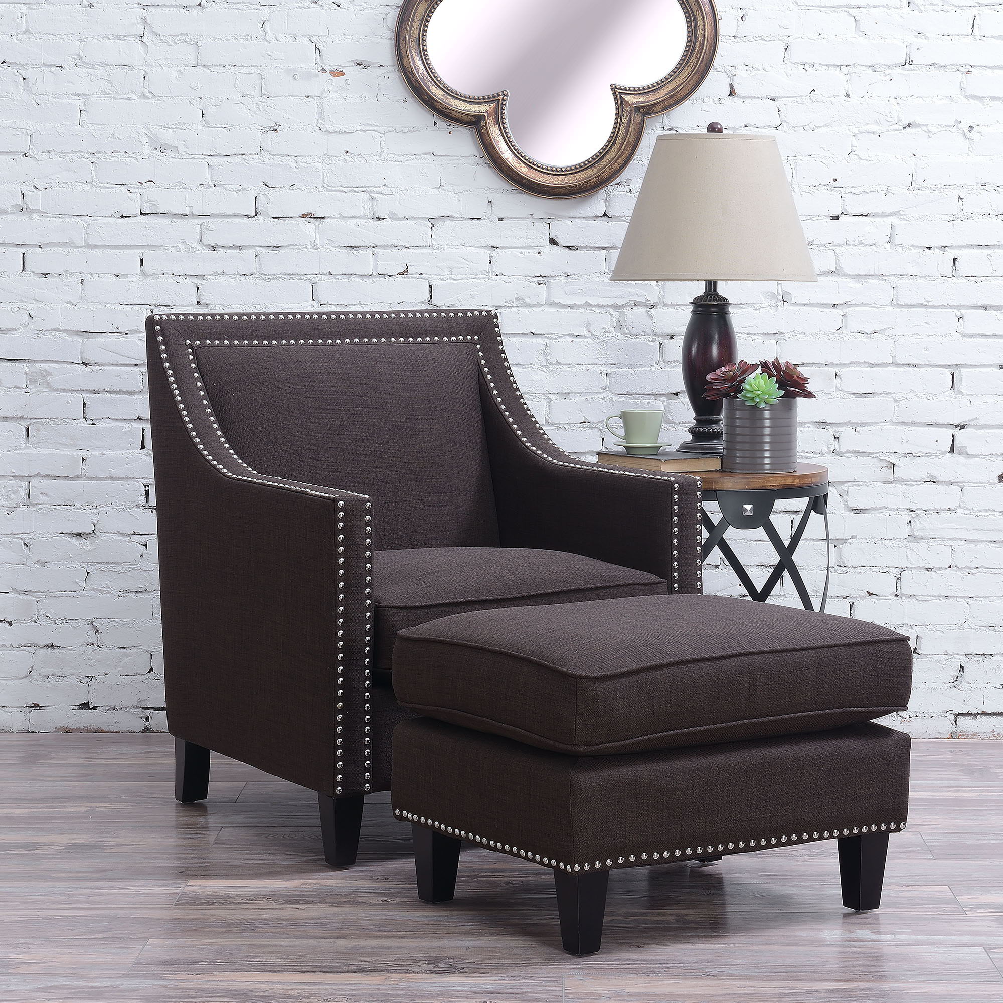 Erica - Chair & Ottoman - Heirloom Charcoal