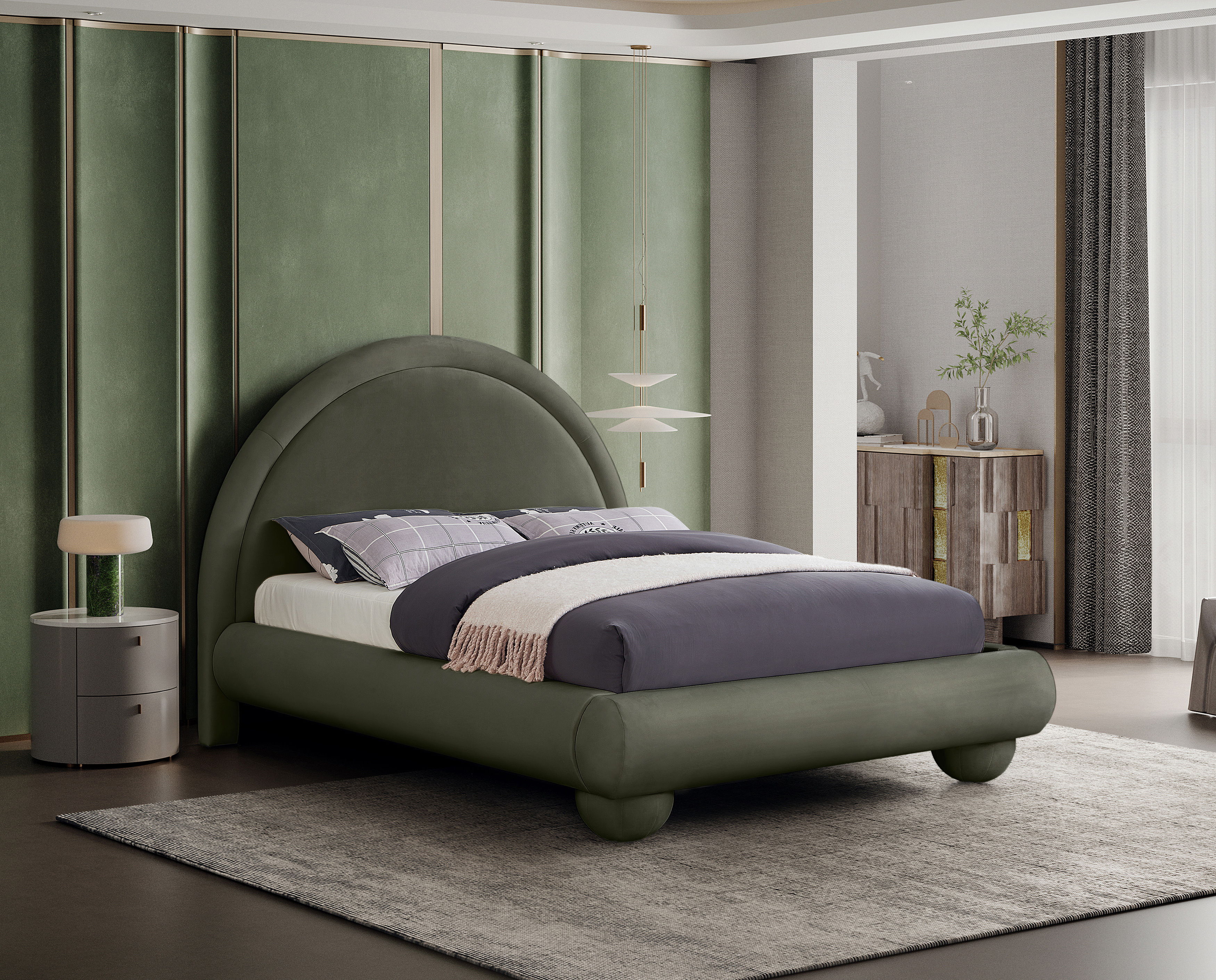 Madrid - King Bed - Green
