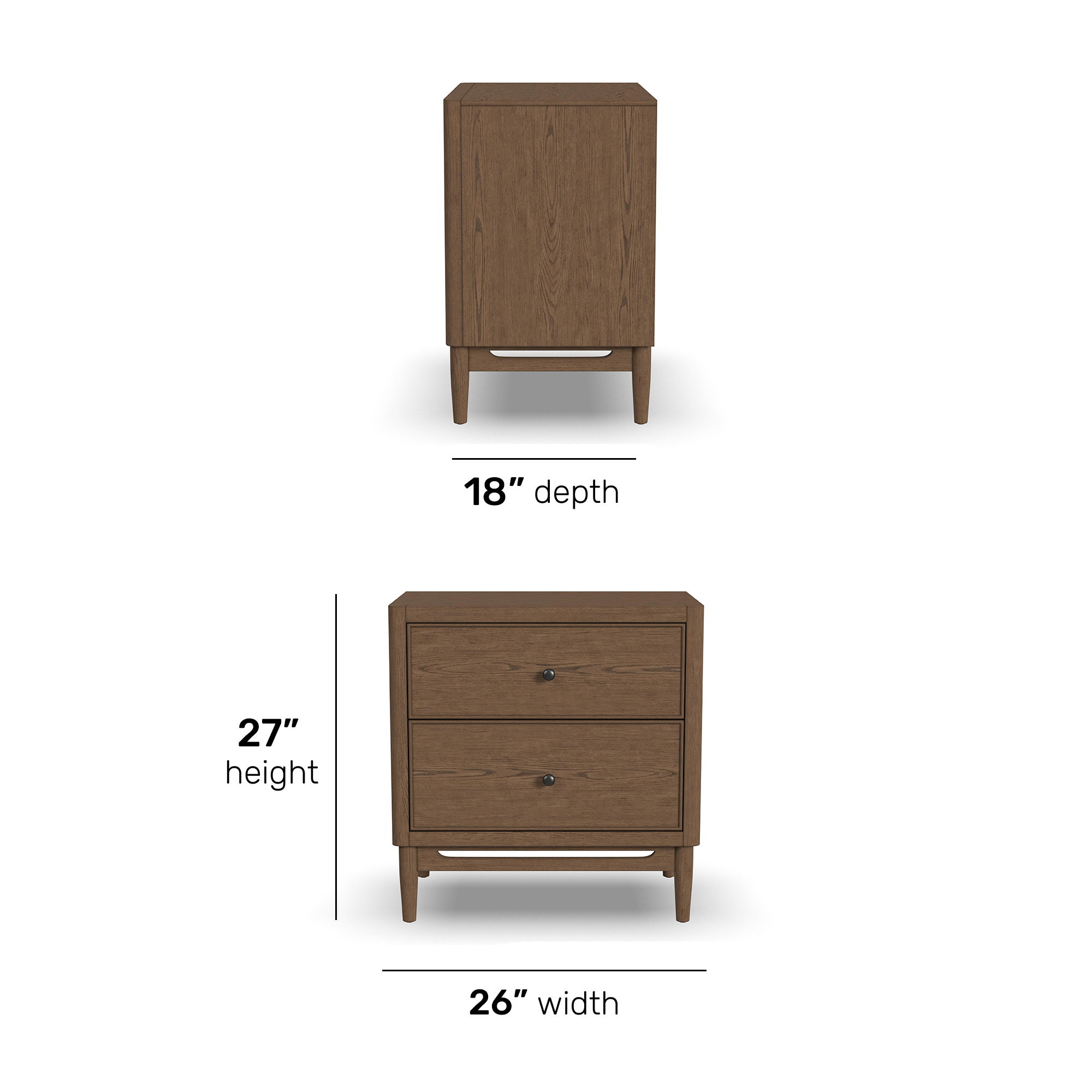 Verona - Nightstand - Dark Brown, light brown, view 8