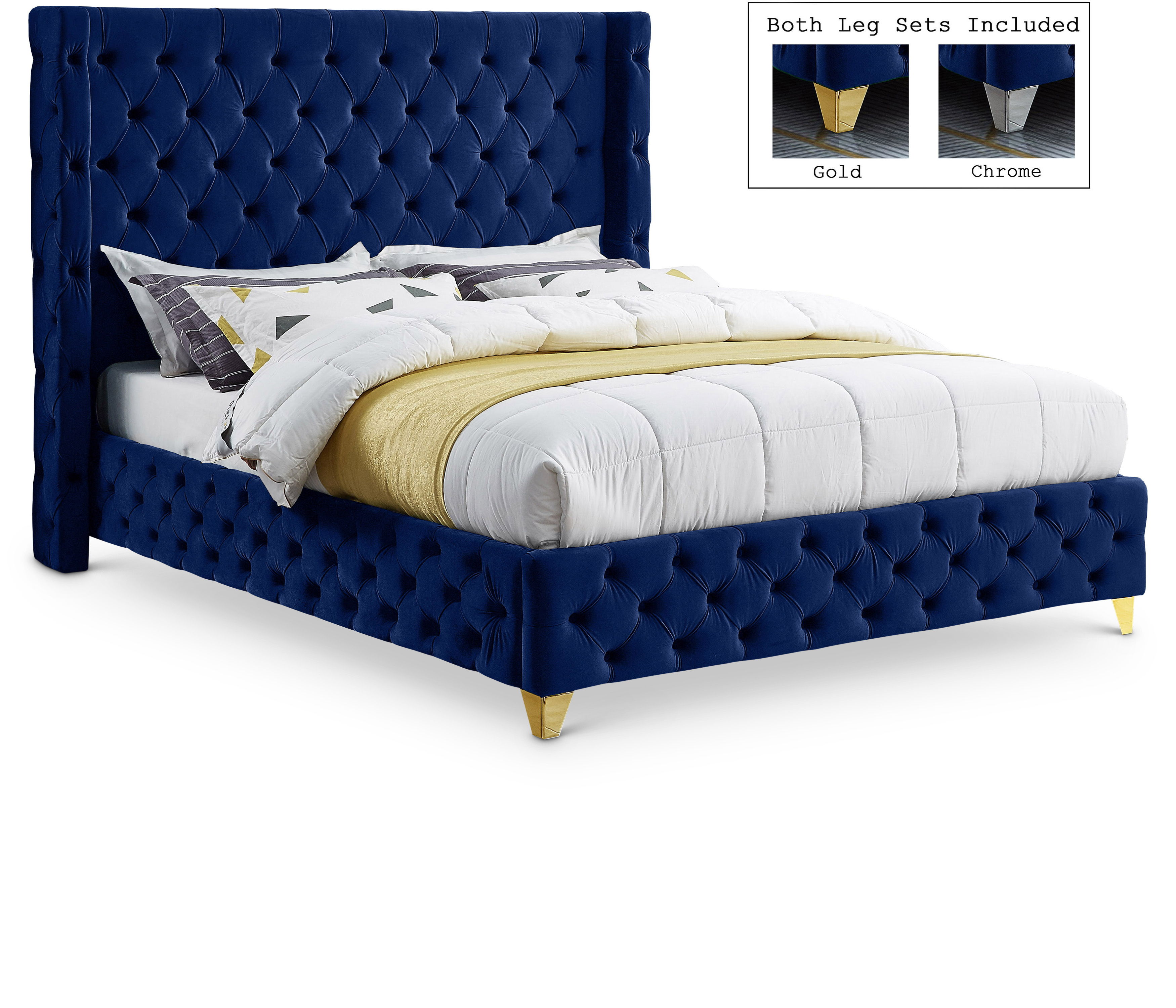 Savan - King Bed - Navy