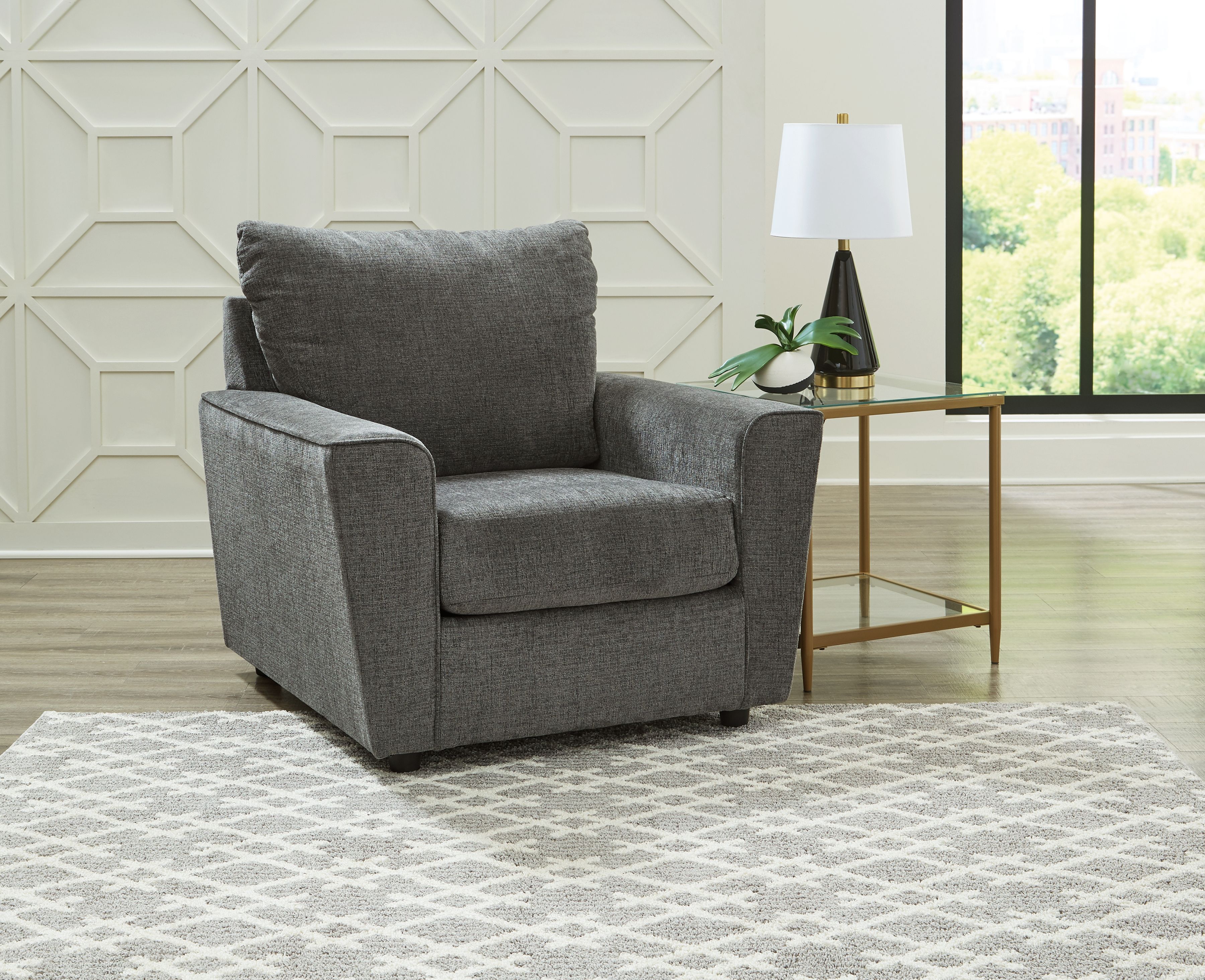 Stairatt - 2 Pc. - Chair, Ottoman - Gravel