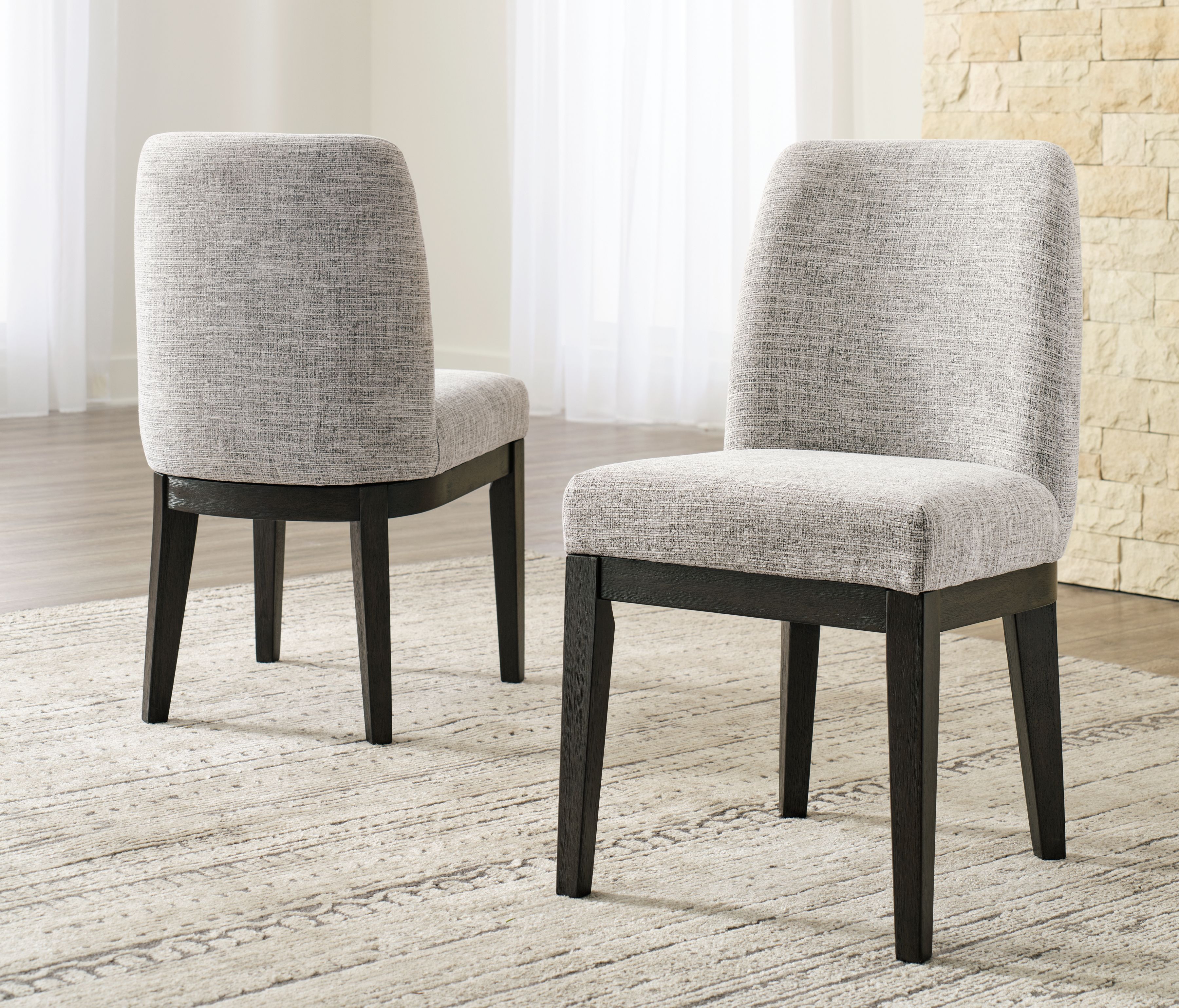 Burkhaus - 8 Pc. - Dining Room Extension Table, 4 Side Chairs, 2 Arm Chairs, Server - Dark Brown
