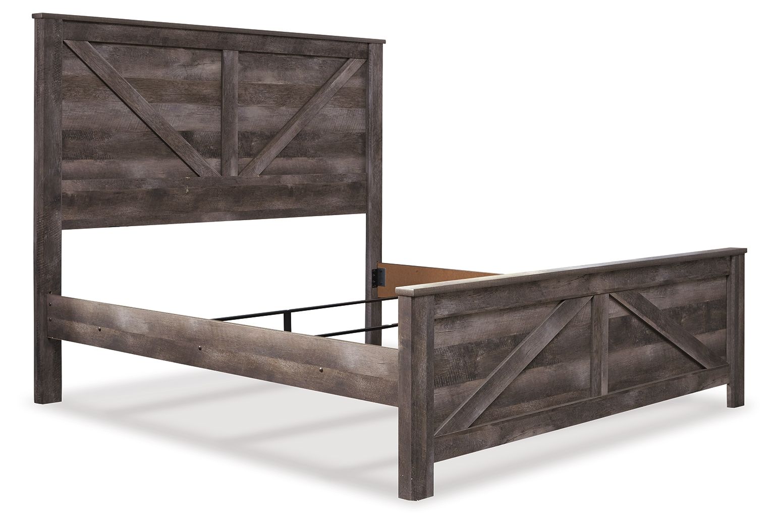 Ashley Furniture Wynnlow - 6 Pc. - Dresser, Mirror, Chest, King Crossbuck Panel Bed - Gray - Image 9