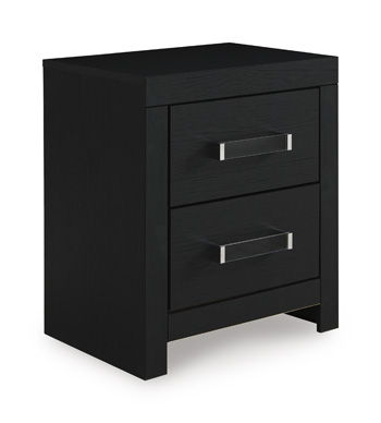 Maeling - Two Drawer Night Stand - Black