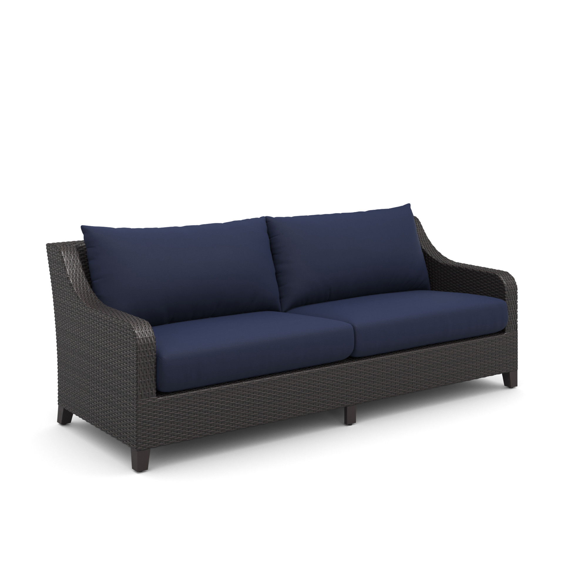 Skye - 2 Piece Outdoor Set (Sofa & Slat Top Coffee Table) - Blue