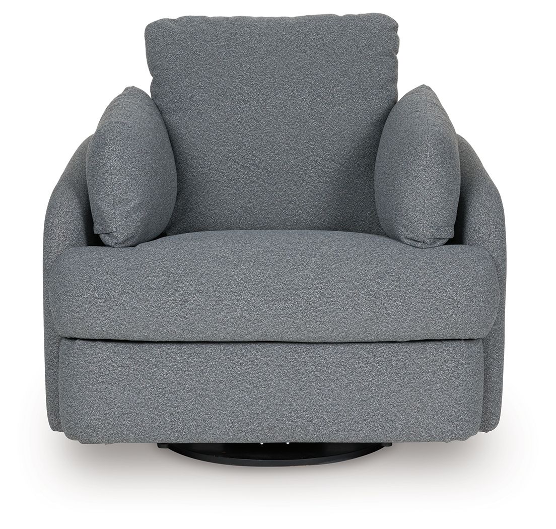 Ashley Furniture Alainmont Next-Gen Nuvella - Swivel Power Recliner - Salt And Pepper - Image 6