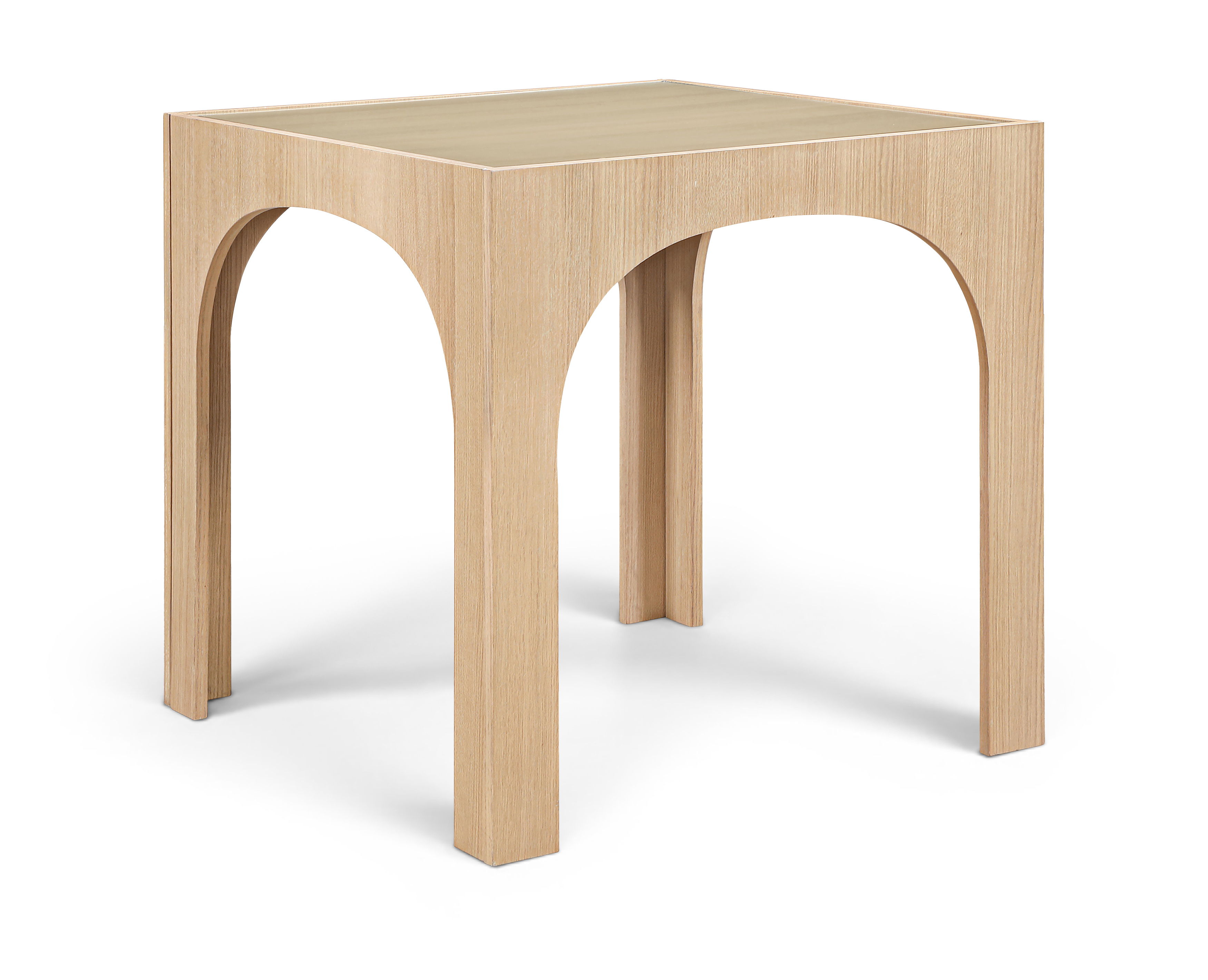 Waldorf - Tempered Glass Top Counter Height Table - Natural