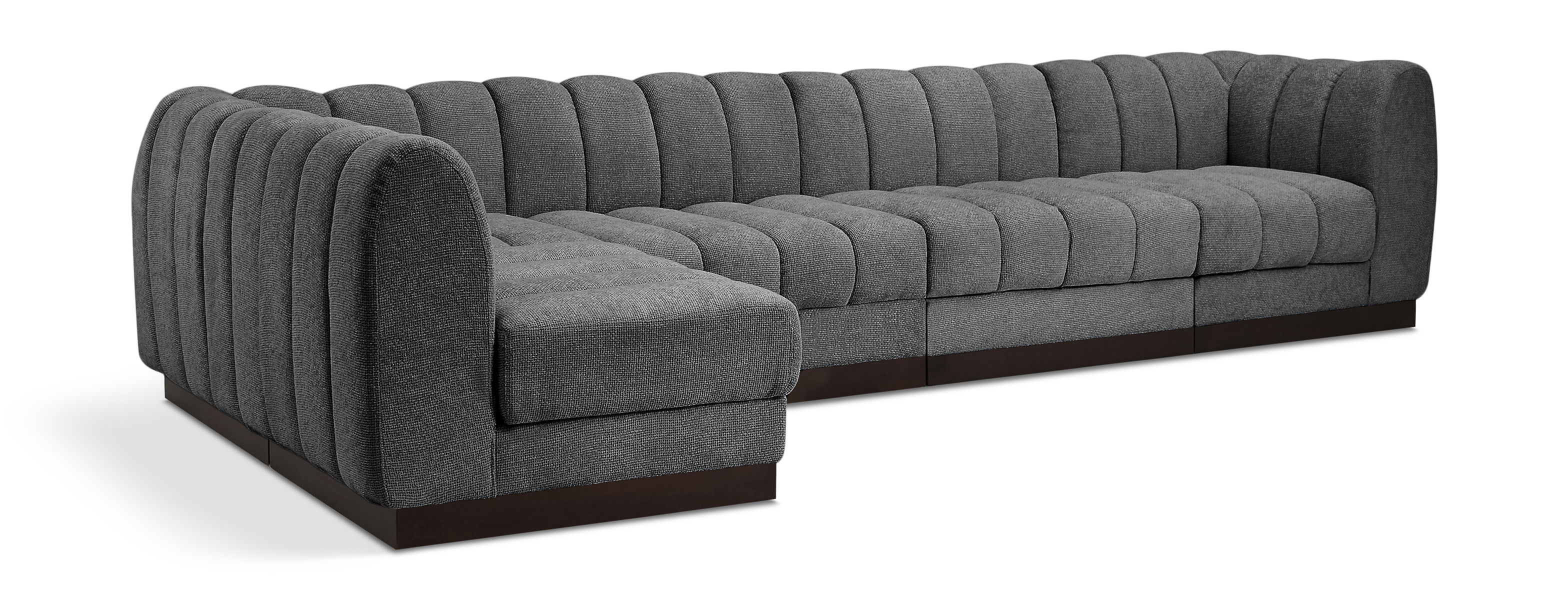 Quinn - 5 Piece Modular Sectional - Gray