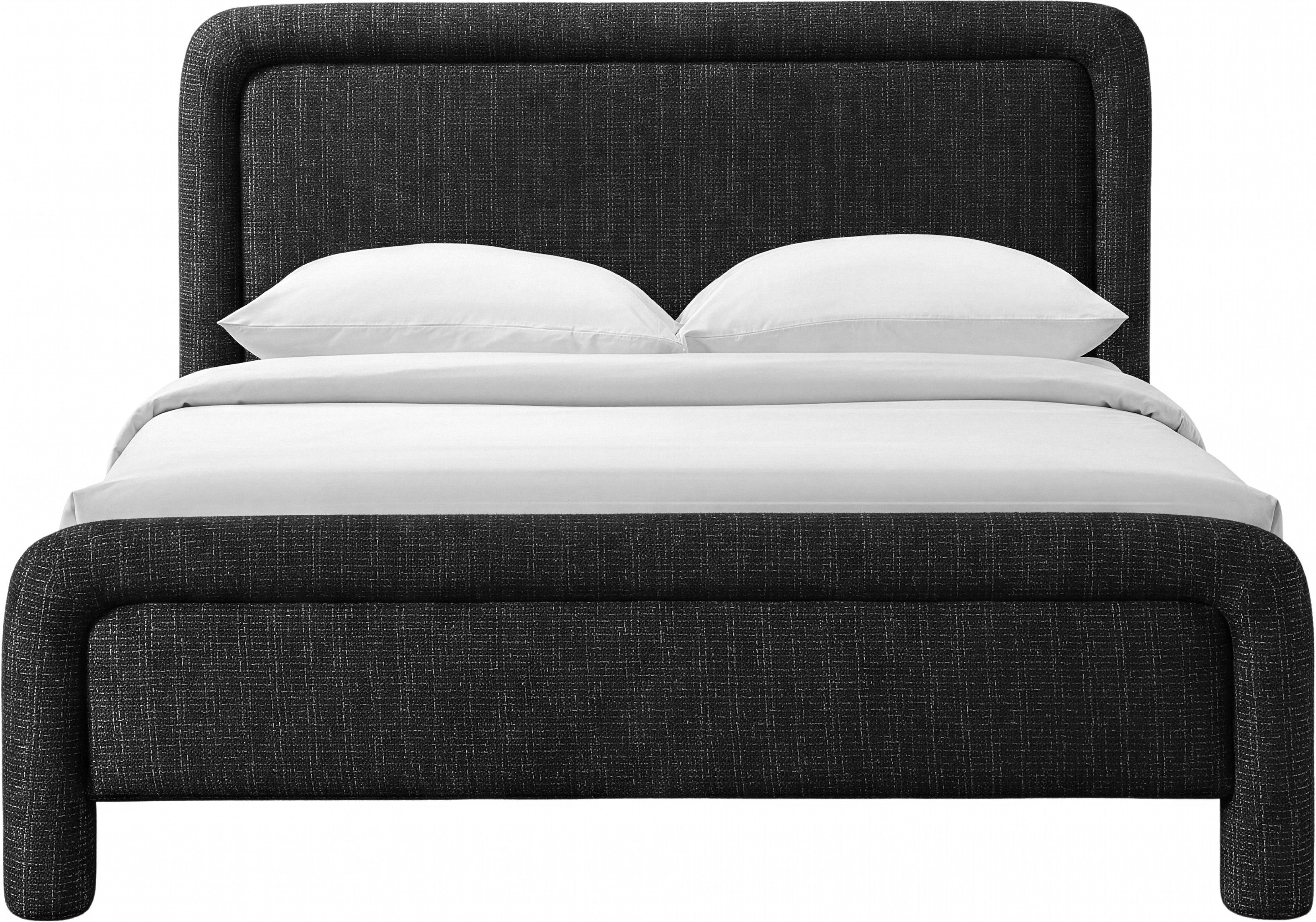 Baylor - Fabric With Interwoven Chenille Upholstered Full Bed - Black