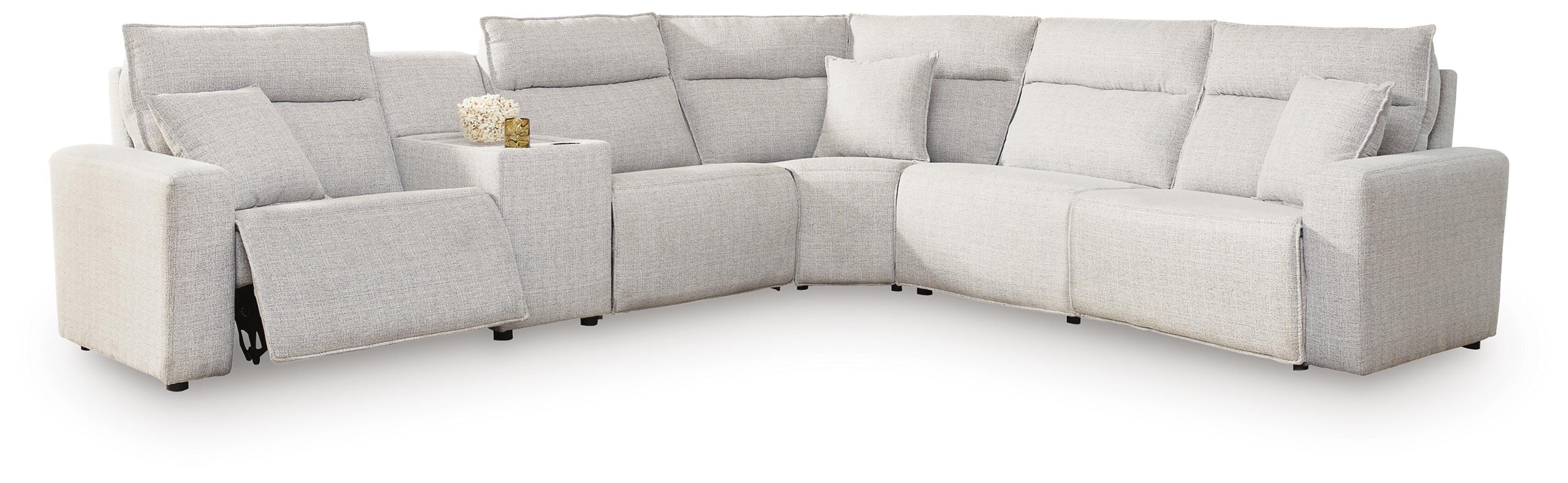 6 Pc · Power Reclining Sectional With 2 Armless Chairs And Console