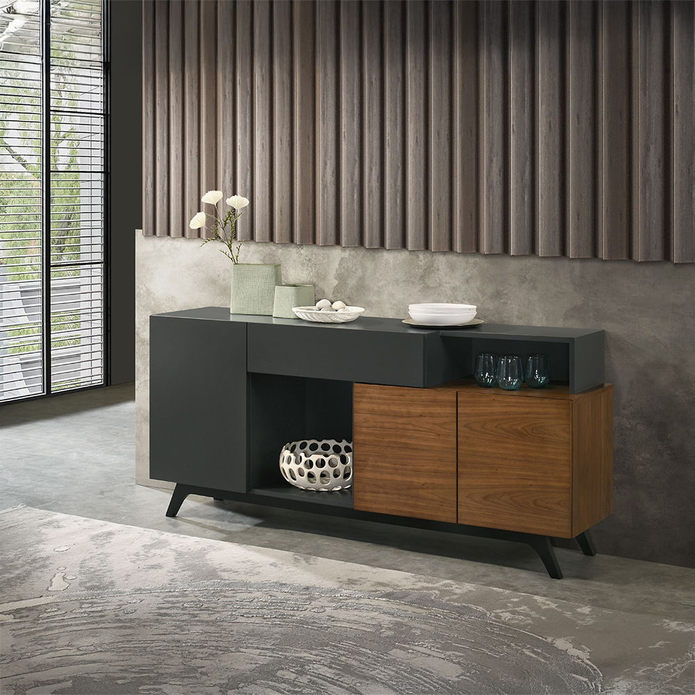 Destin - Server - Walnut, dark brown
