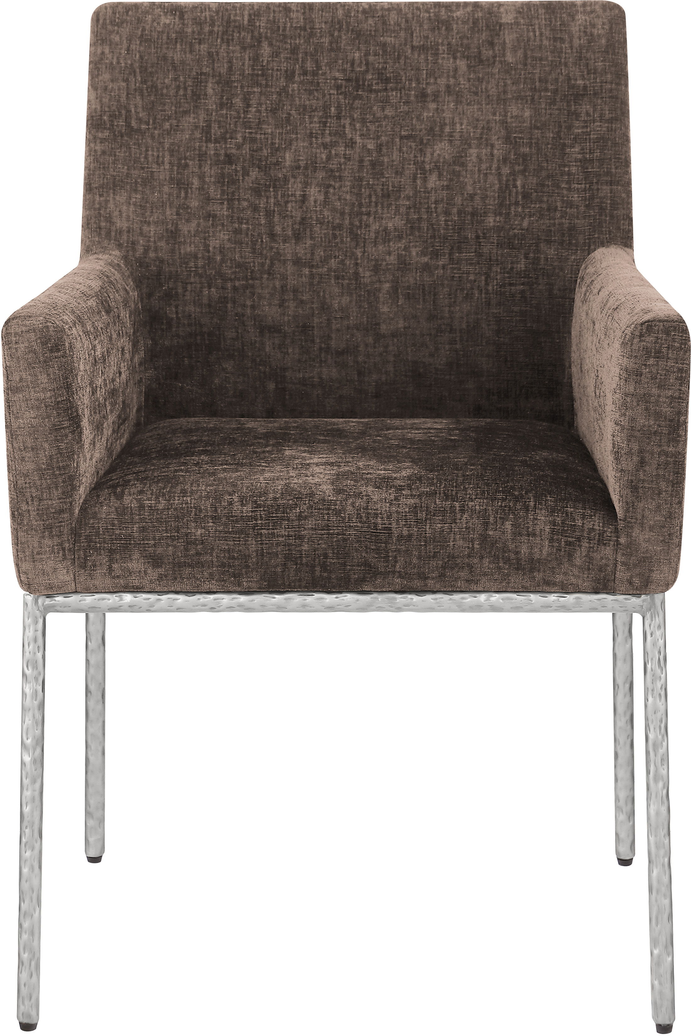 Reeves - Dining Chair With Silver Legs (Set of 2) - Brown