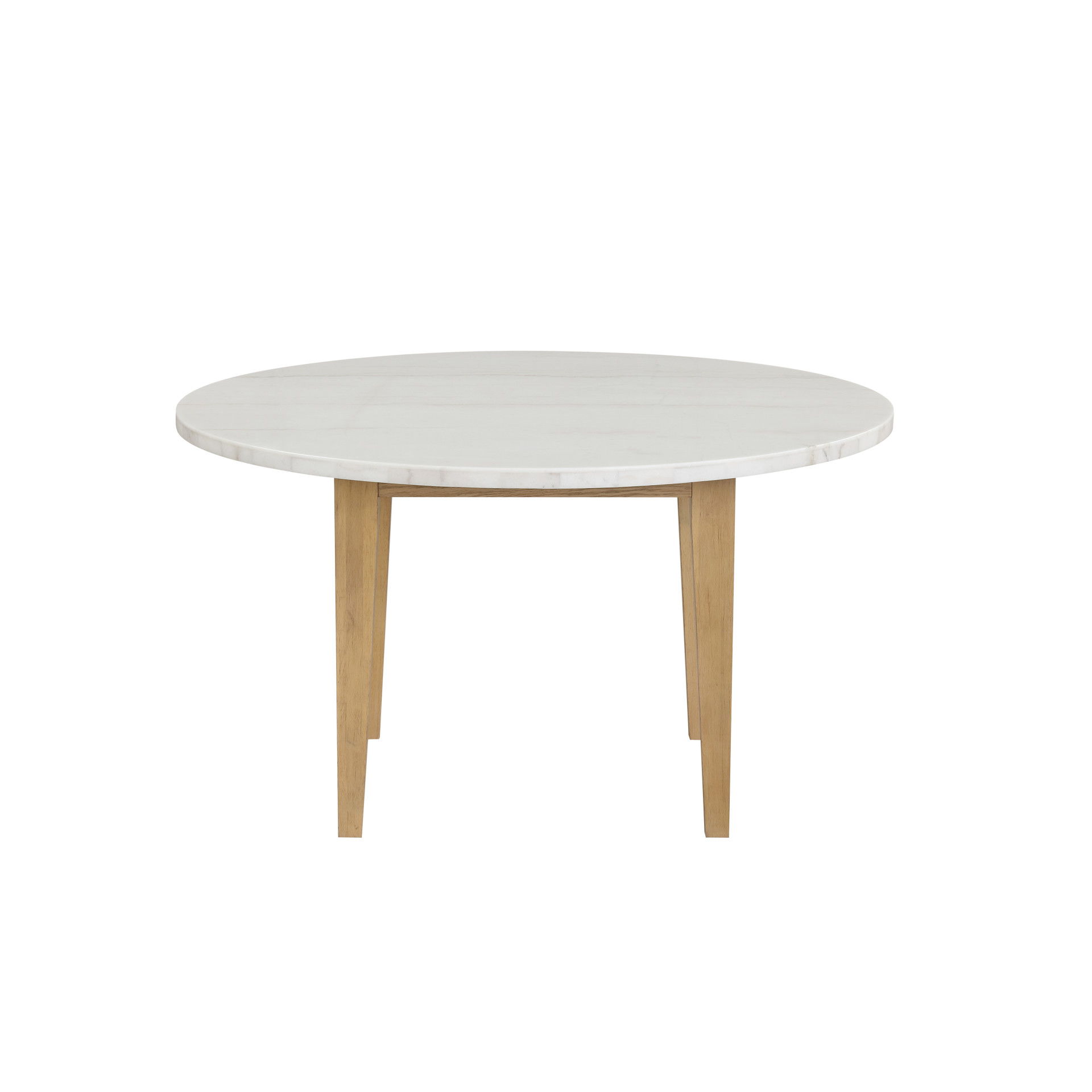 Essence - 54" Round Dining Table With Marble Top - Natural