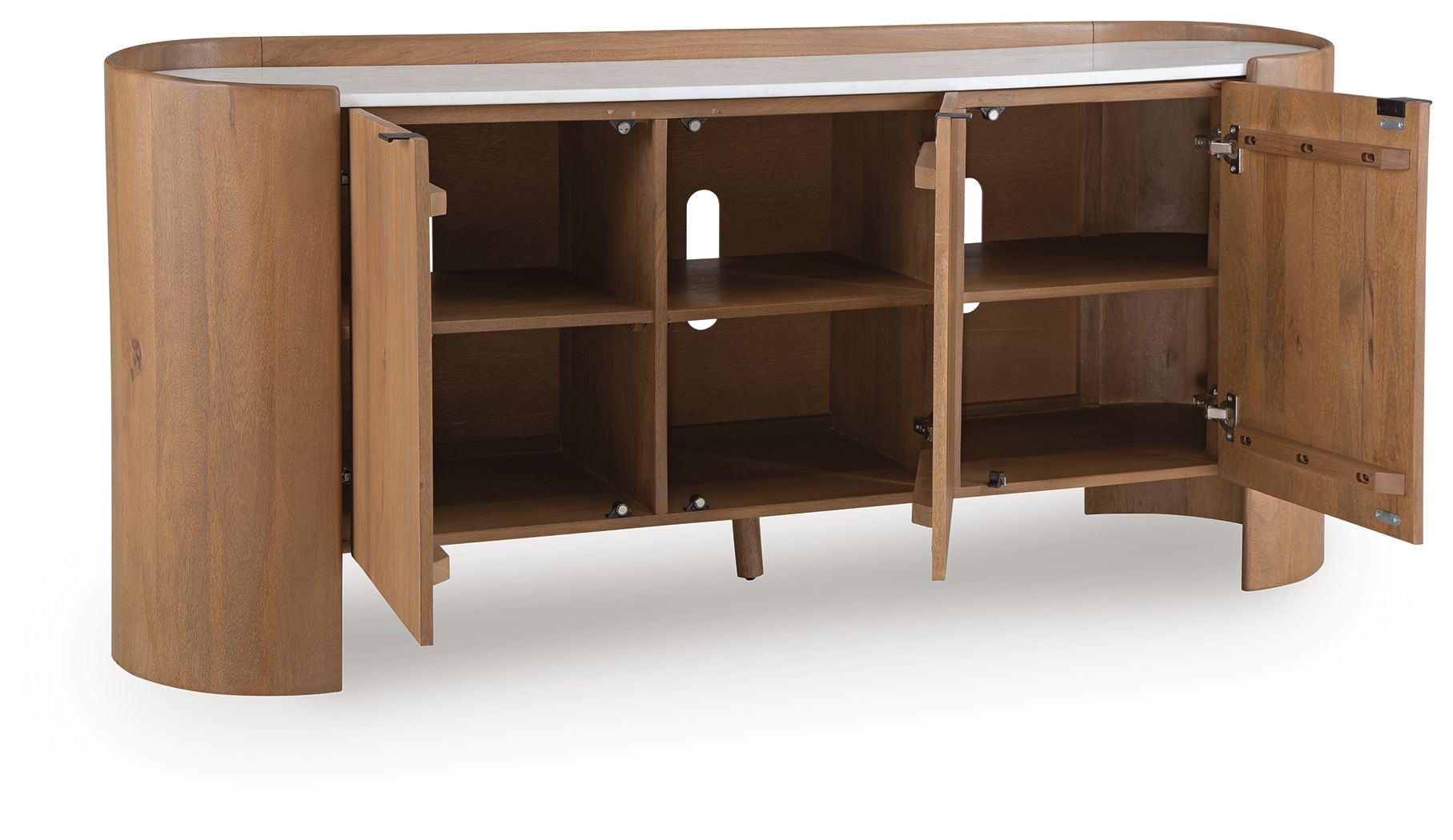 Ashley Furniture Fitzroy - Accent Cabinet - Brown / White - Image 3