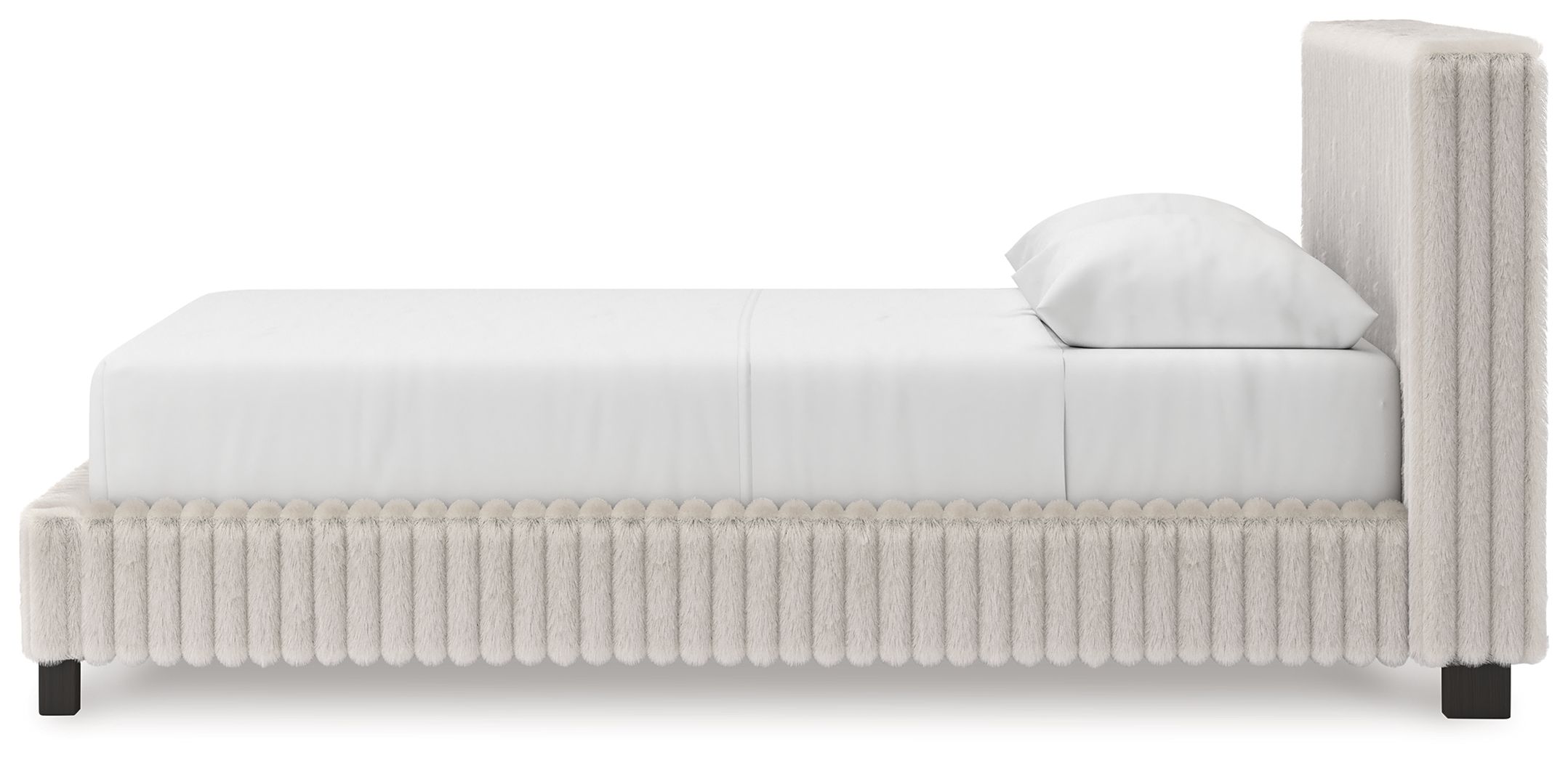 Ashley Furniture Zuraleus - Queen Upholstered Bed - White - Image 8