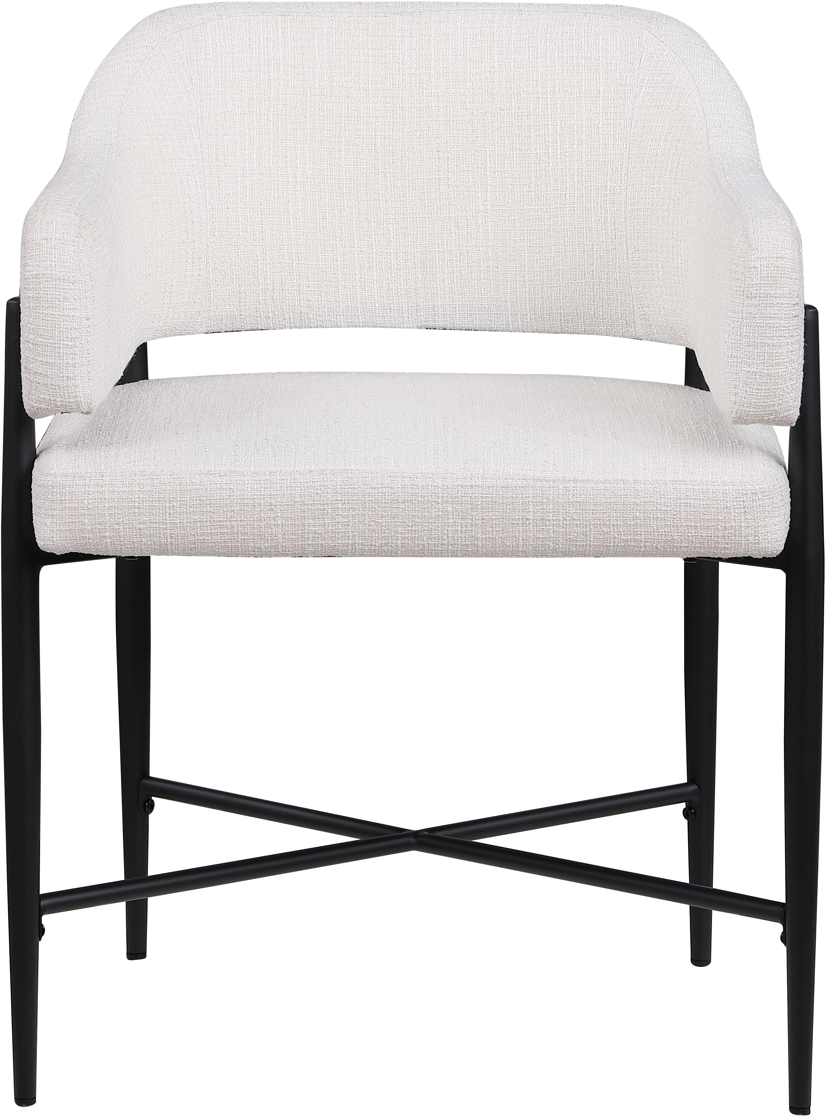 Dame - Fabric Upholstered Dining Chair (Set of 2) - Cream