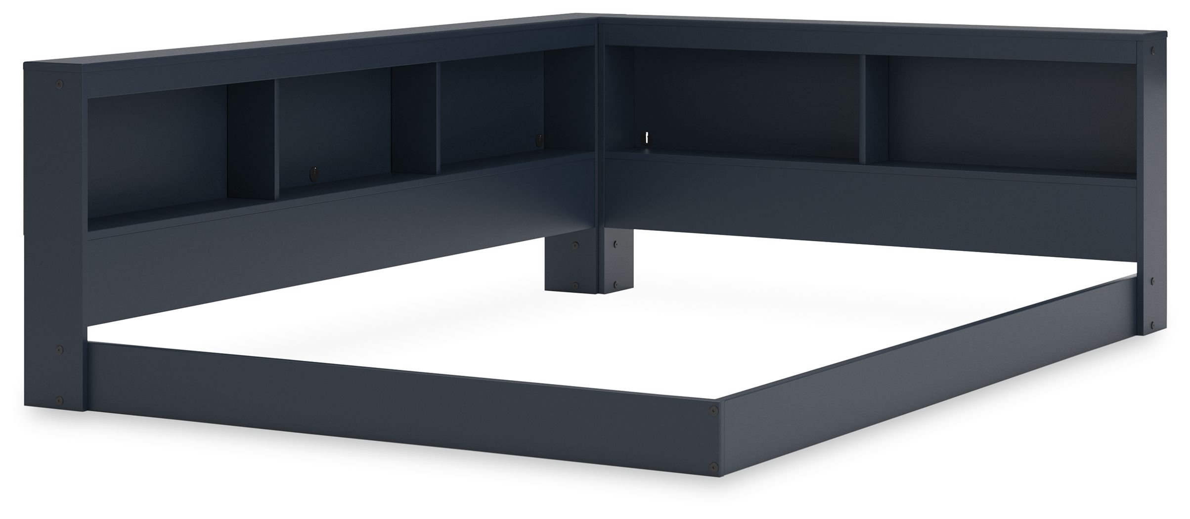 Simmenfort - Full Bookcase Storage Bed - Navy Blue