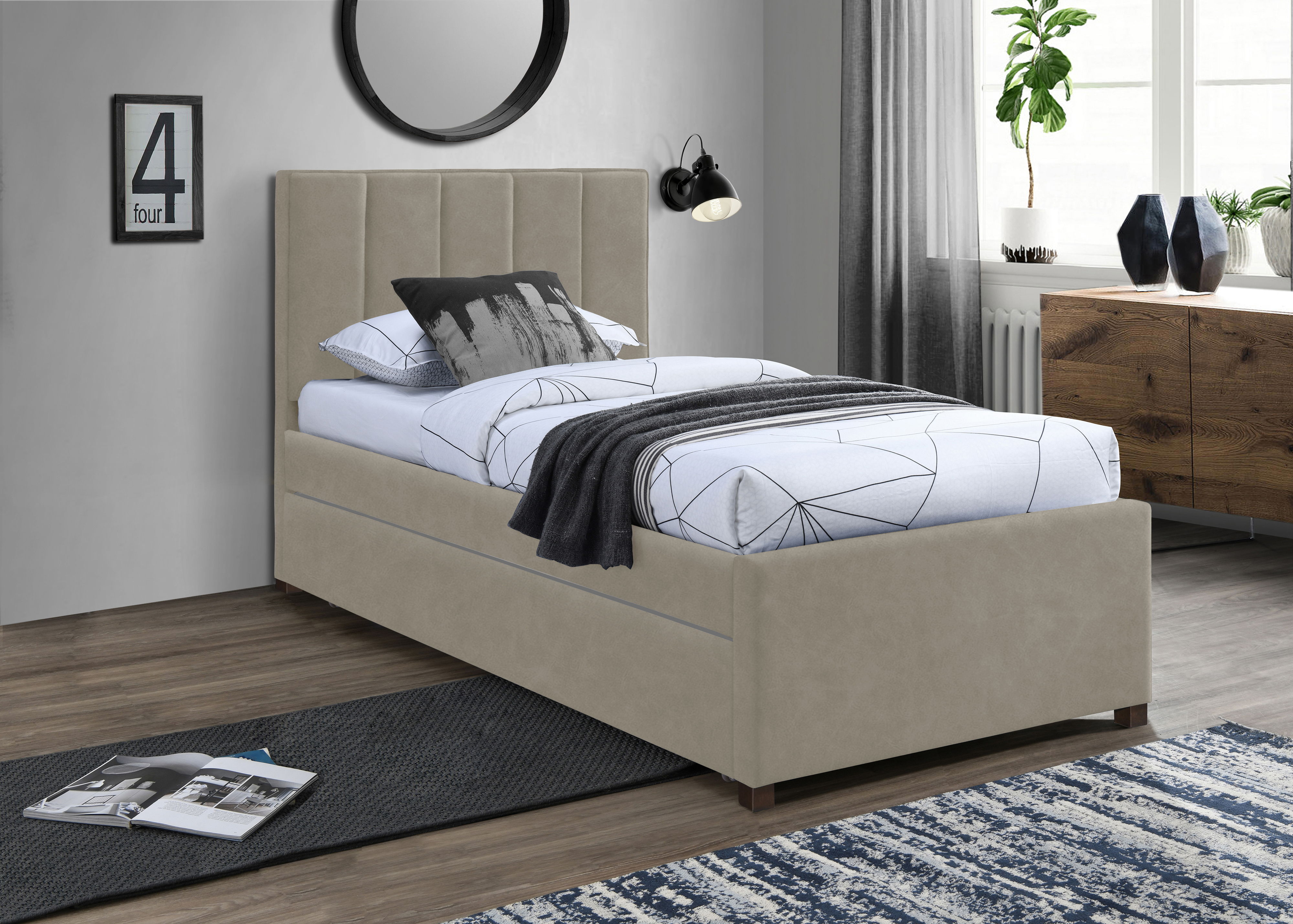 Hudson - Twin Trundle Bed - Beige