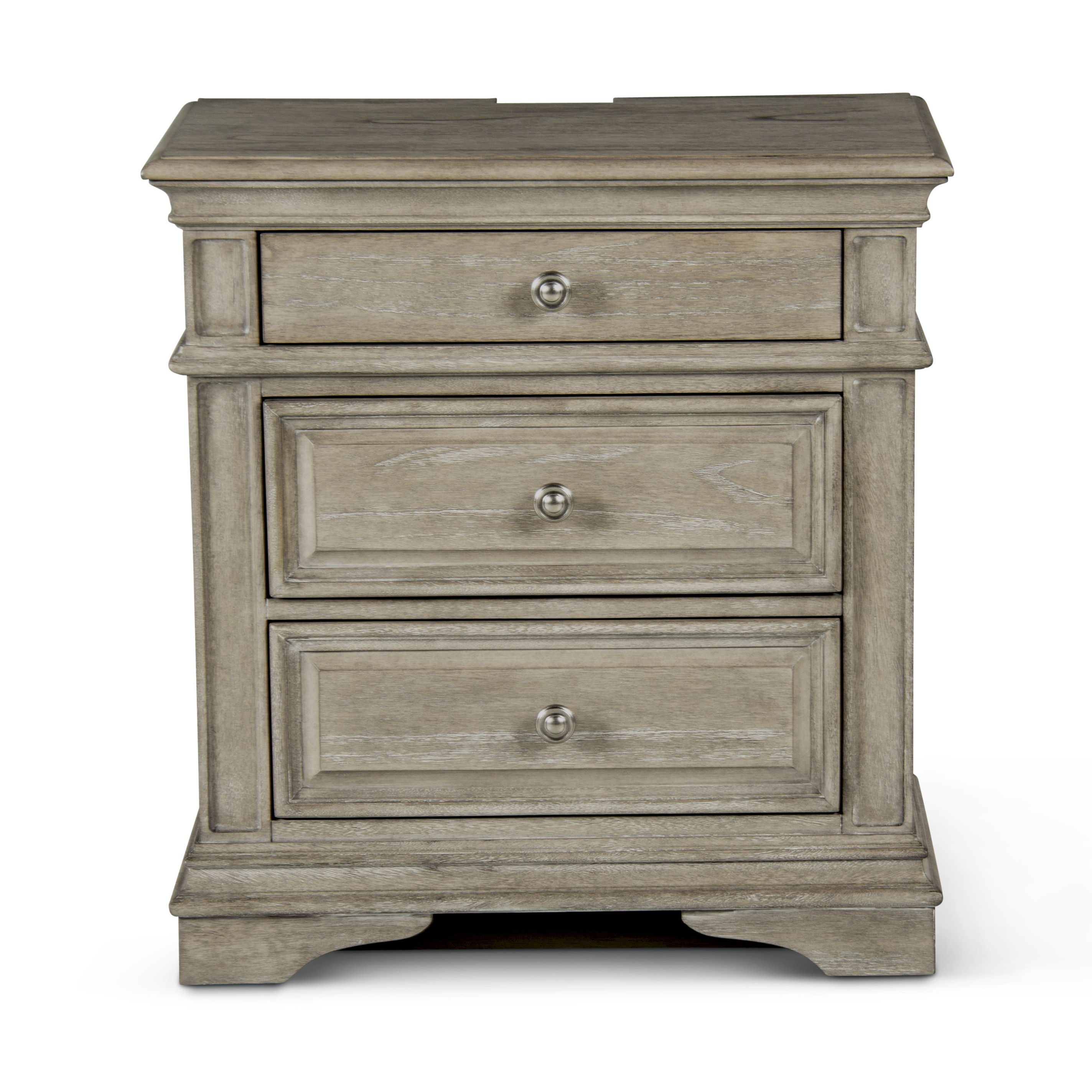 Highland Park - Nightstand With USB - Waxed Driftwood