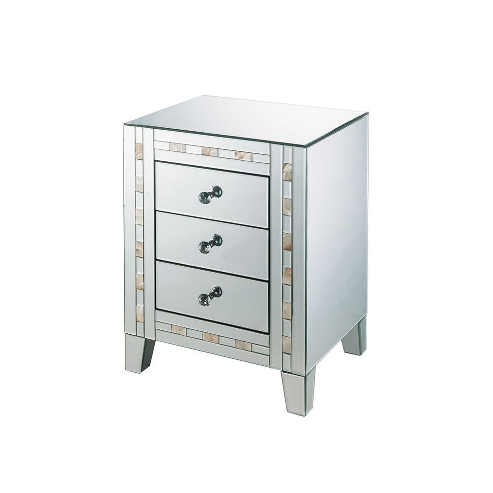 Nasa - Accent Table - Mirrored & Mother Pearl, silver, view 2