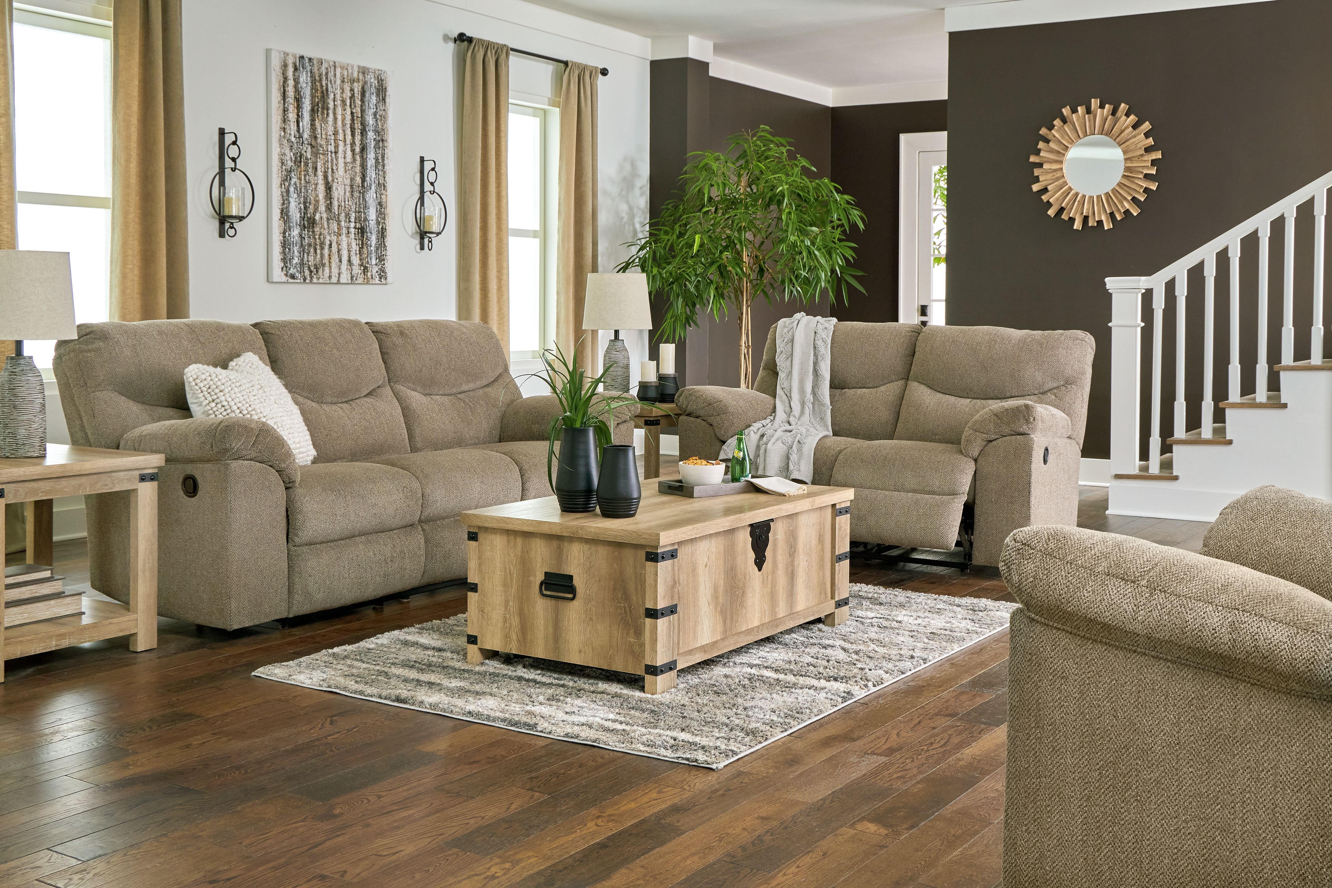 Ashley Alphons - Briar - 3 Pc. - Reclining Sofa, Loveseat, Rocker Recliner