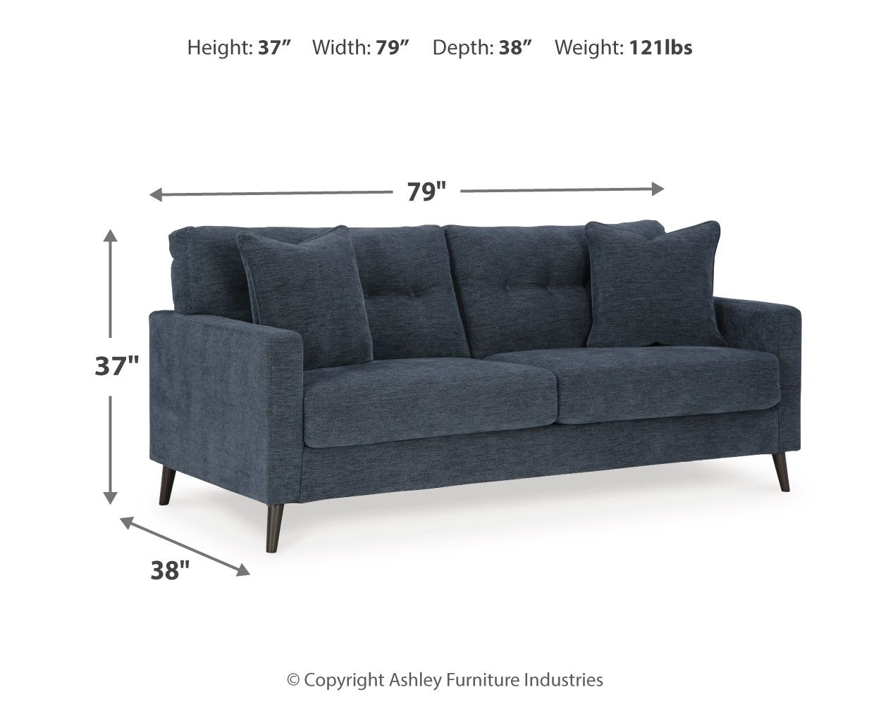 Ashley Furniture Bixler - Sofa - Navy - Image 4