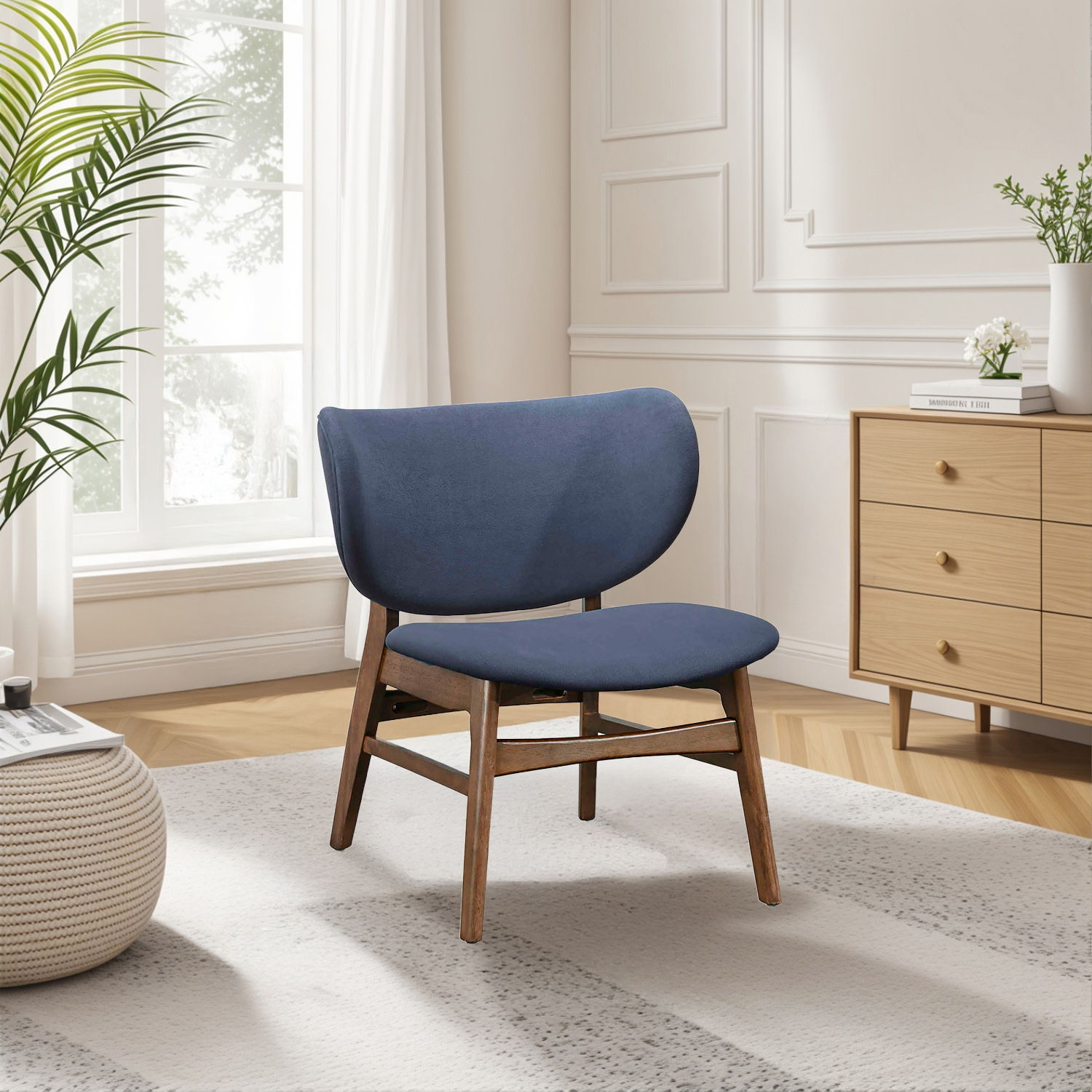 Adler - Upholstered Lounge Chair - Blue, blue, view 8