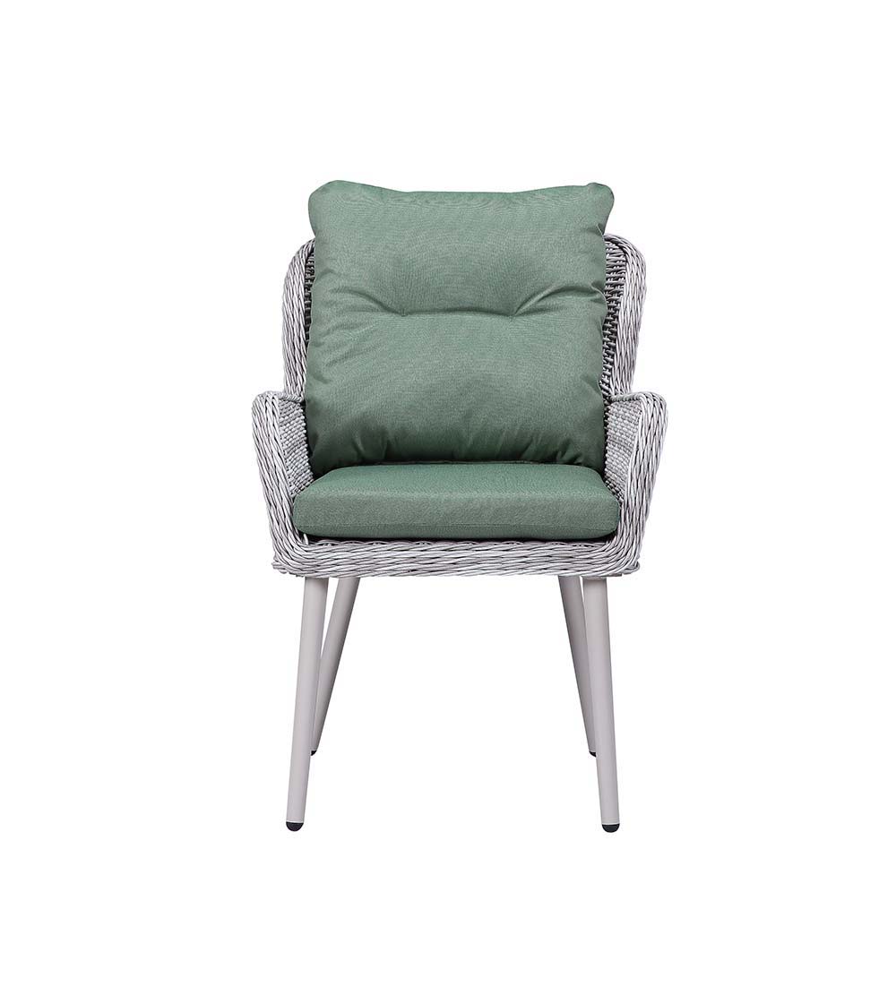 Jenneva - 7 Piece Patio Dining Set - Night Green Fabric & Gray, dark gray, view 6