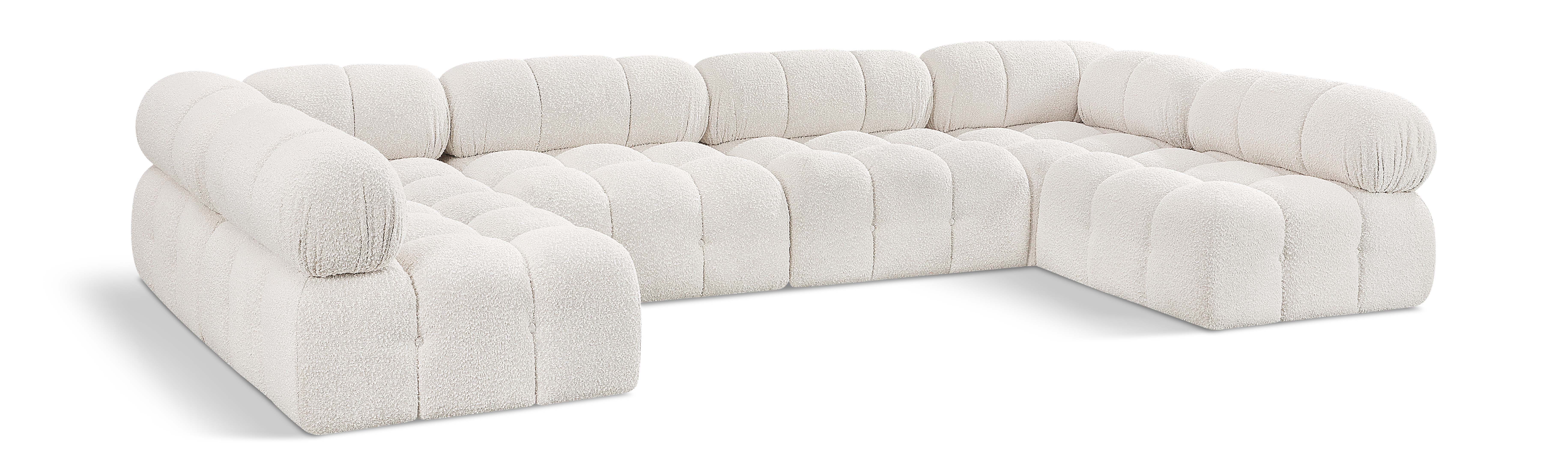 Ames - 6 Piece Fabric Modular Sectional - Cream