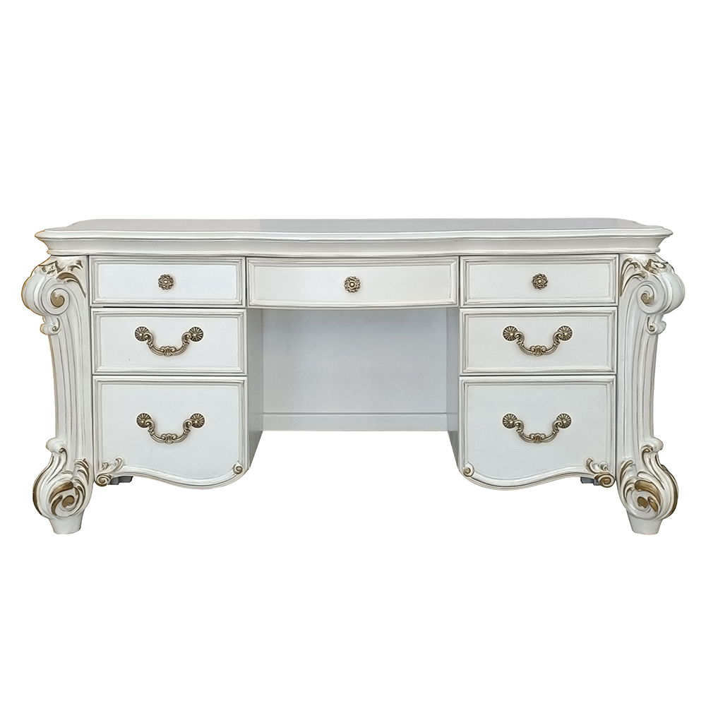 Vendome - Vanity Desk - Antique Pearl, white