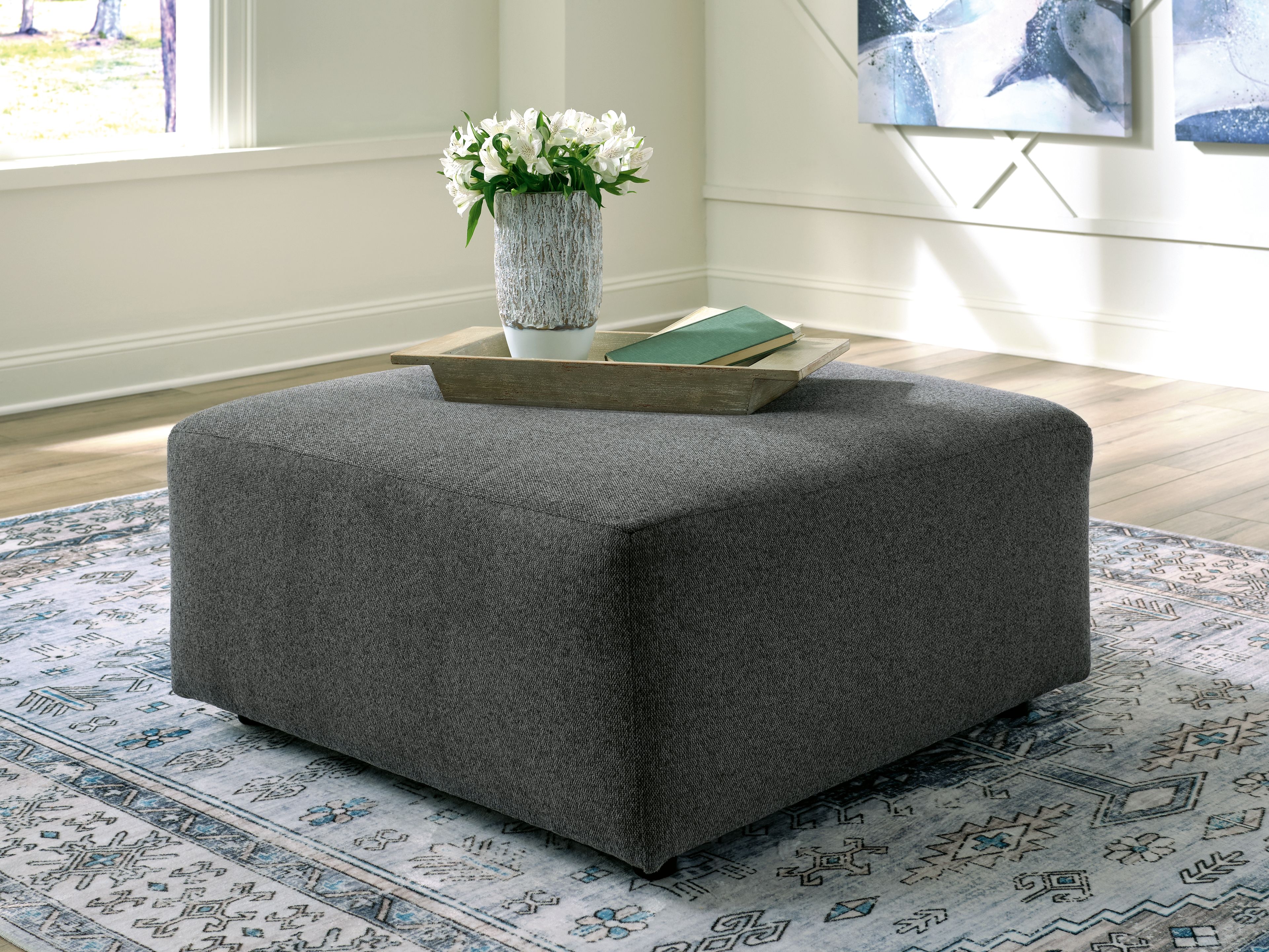 Ashley Furniture Edenfield - Oversized Accent Ottoman - Charcoal - Image 2