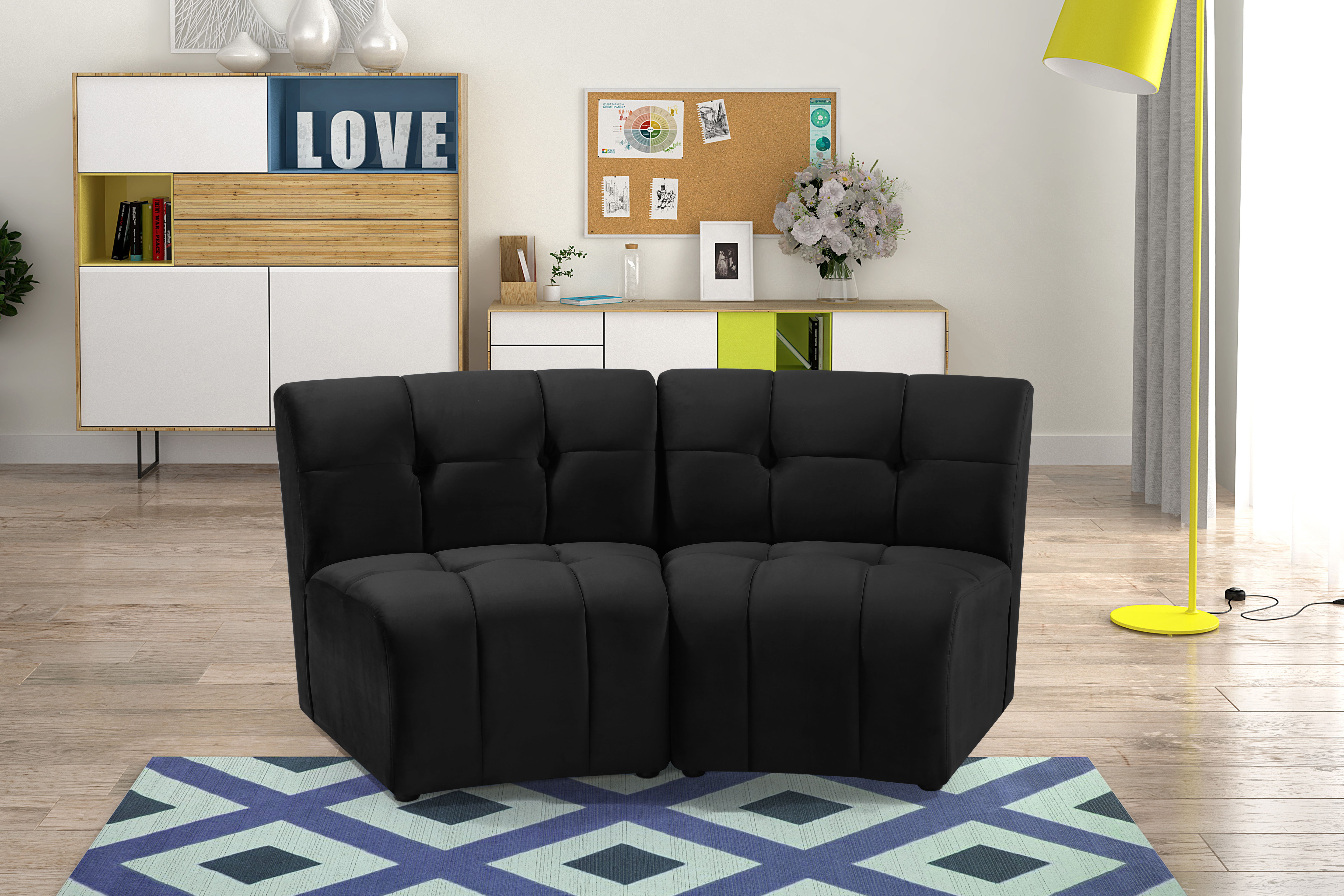 Limitless - 2 Piece Modular Sectional - Black