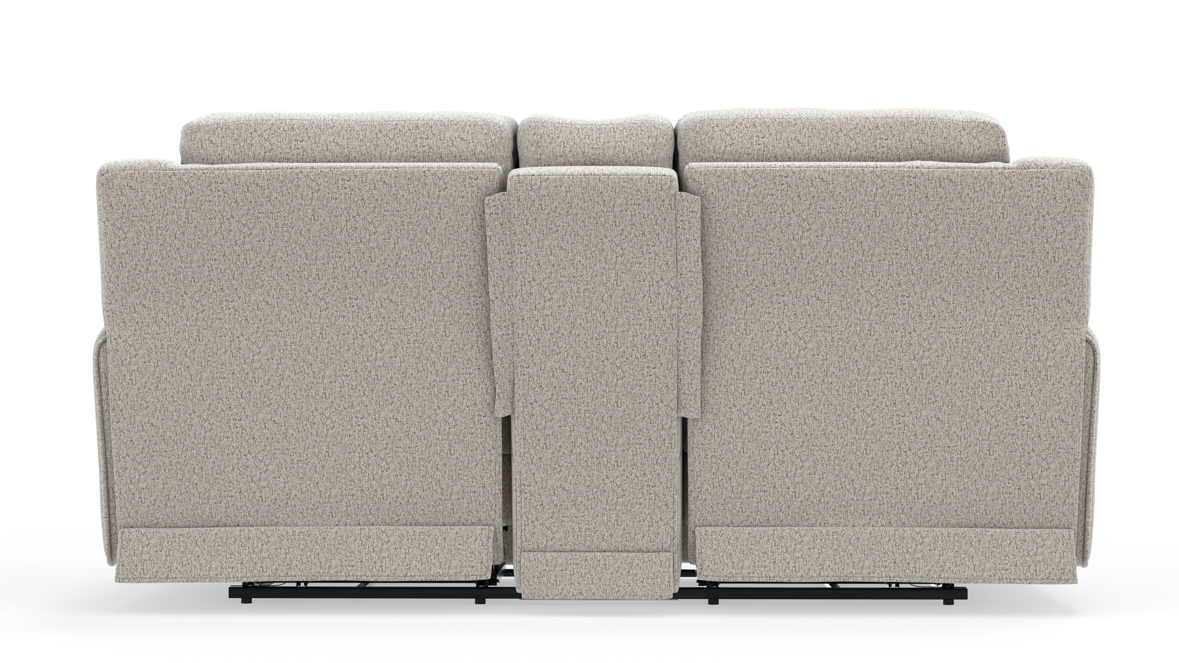 Micah - Power Headrest Power Deep Seat Reclining Console Loveseat - Oatmeal