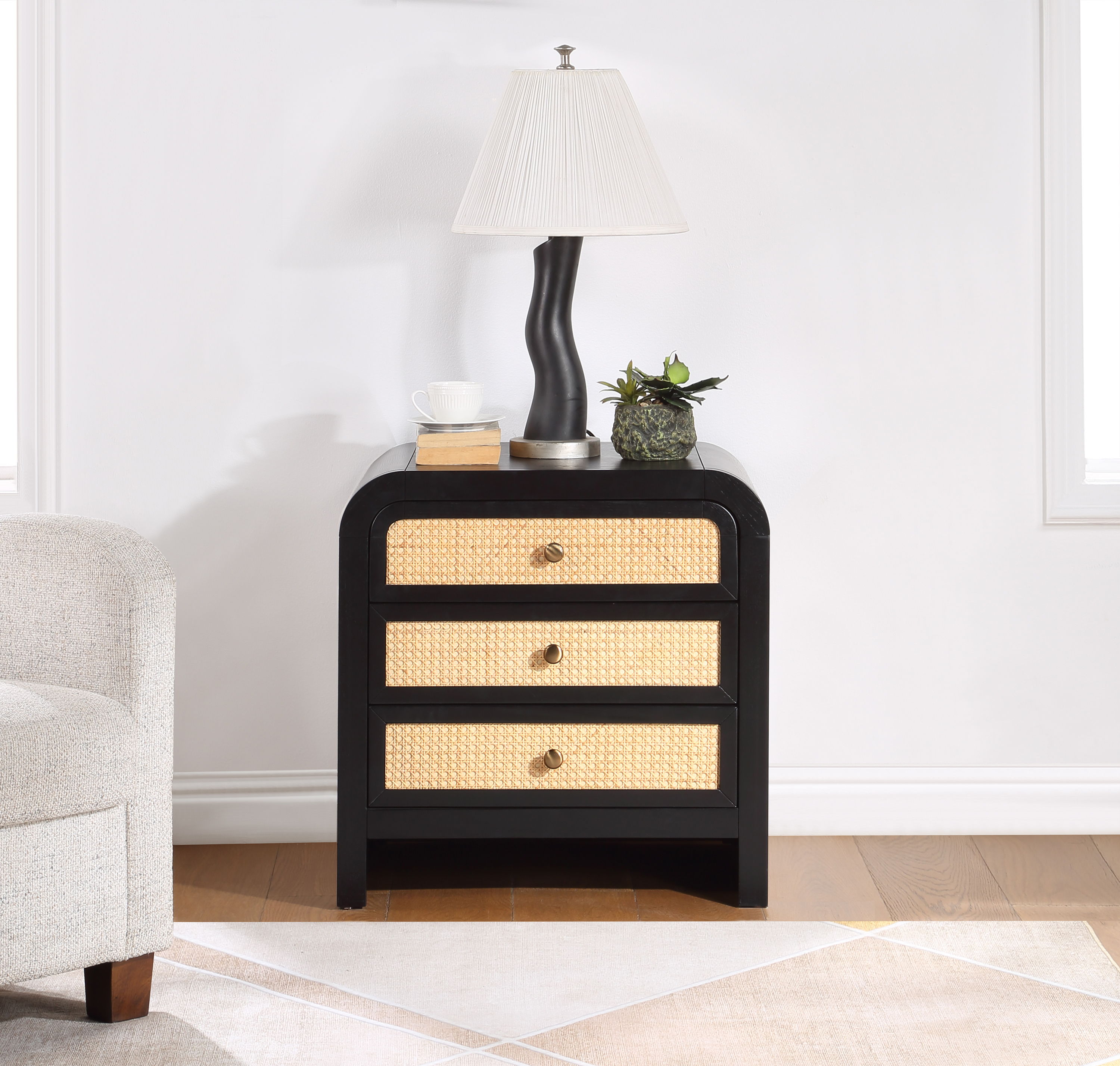 Siena - Night Stand - Black