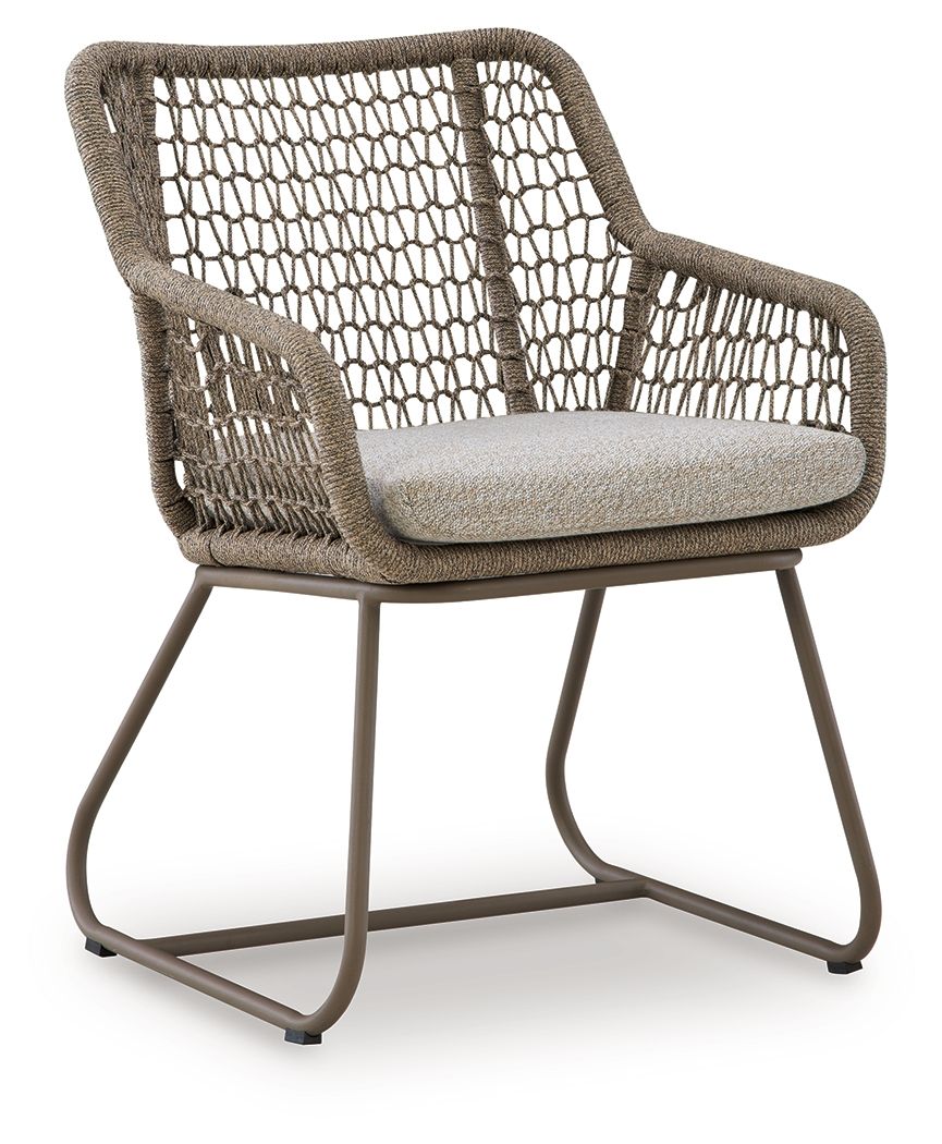 Ashley Furniture Majors Beach - Outdoor Table And 2 Chairs (Set of 3) - Beige - Image 4