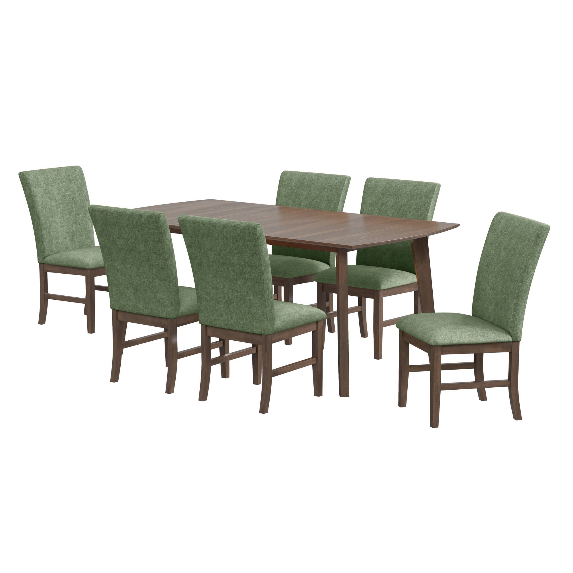 7 Pc · Rectangular Table And Six Fabric Chairs