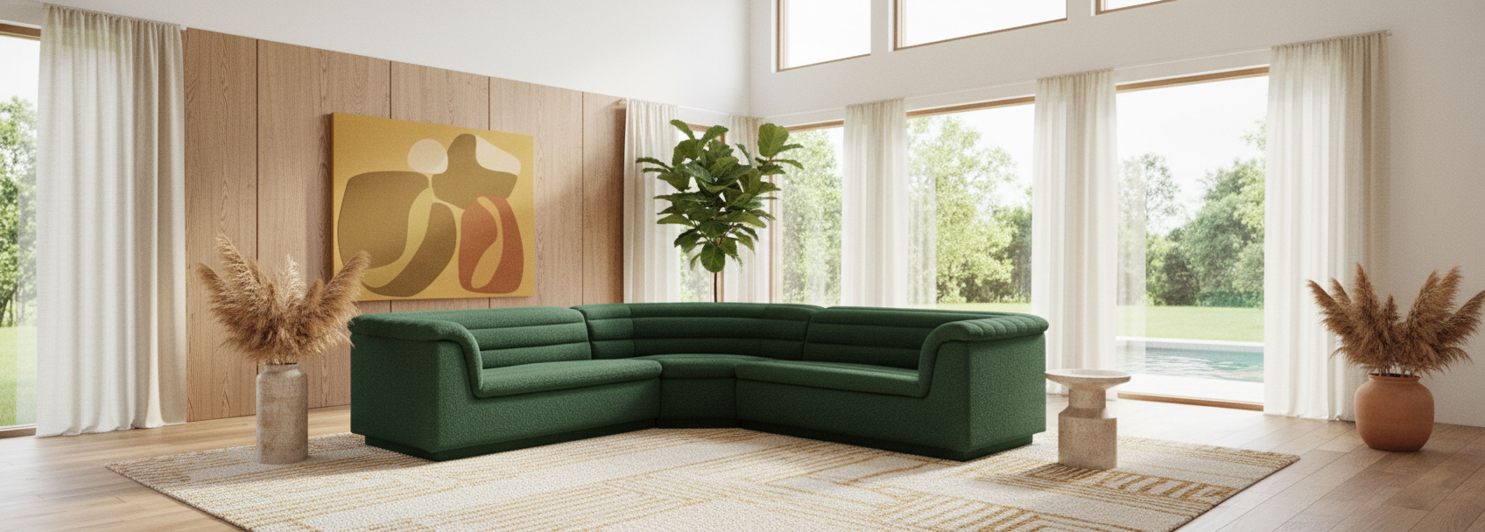 Cascade - Boucle Modular Sectional - Green
