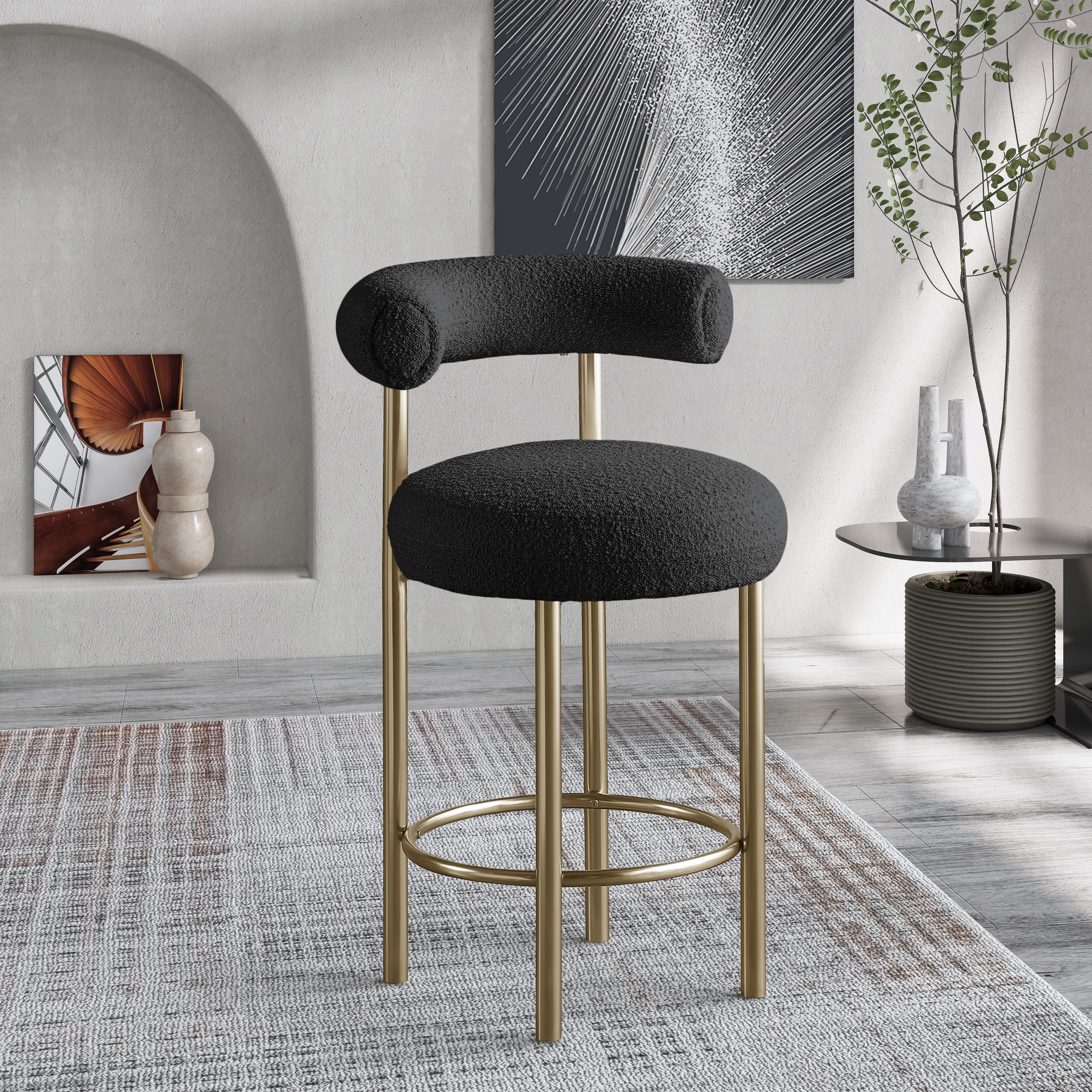 Bordeaux - Stool (Set of 2) - Black