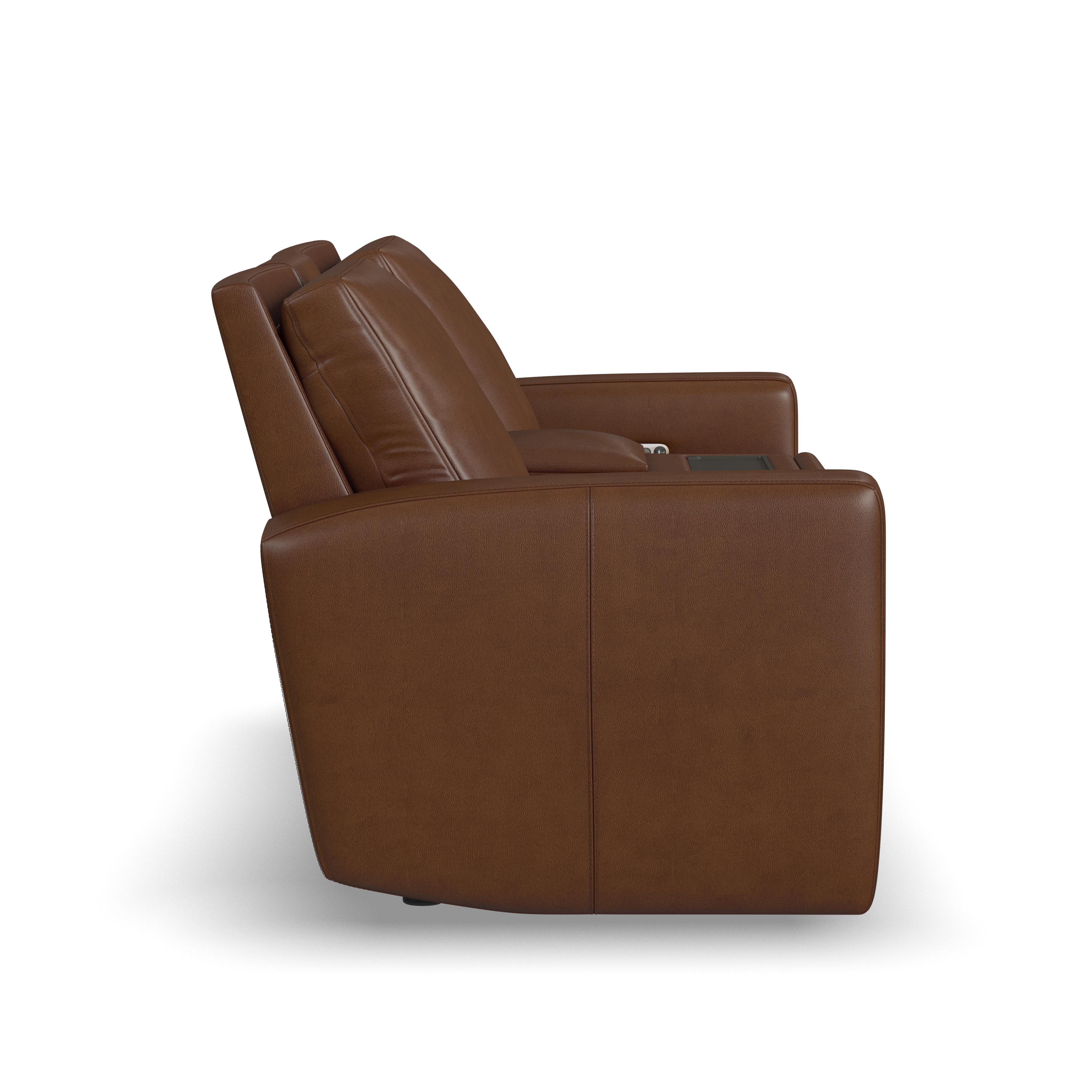 Aria - Power Reclining Loveseat With Console - Sedona, dark brown, view 3