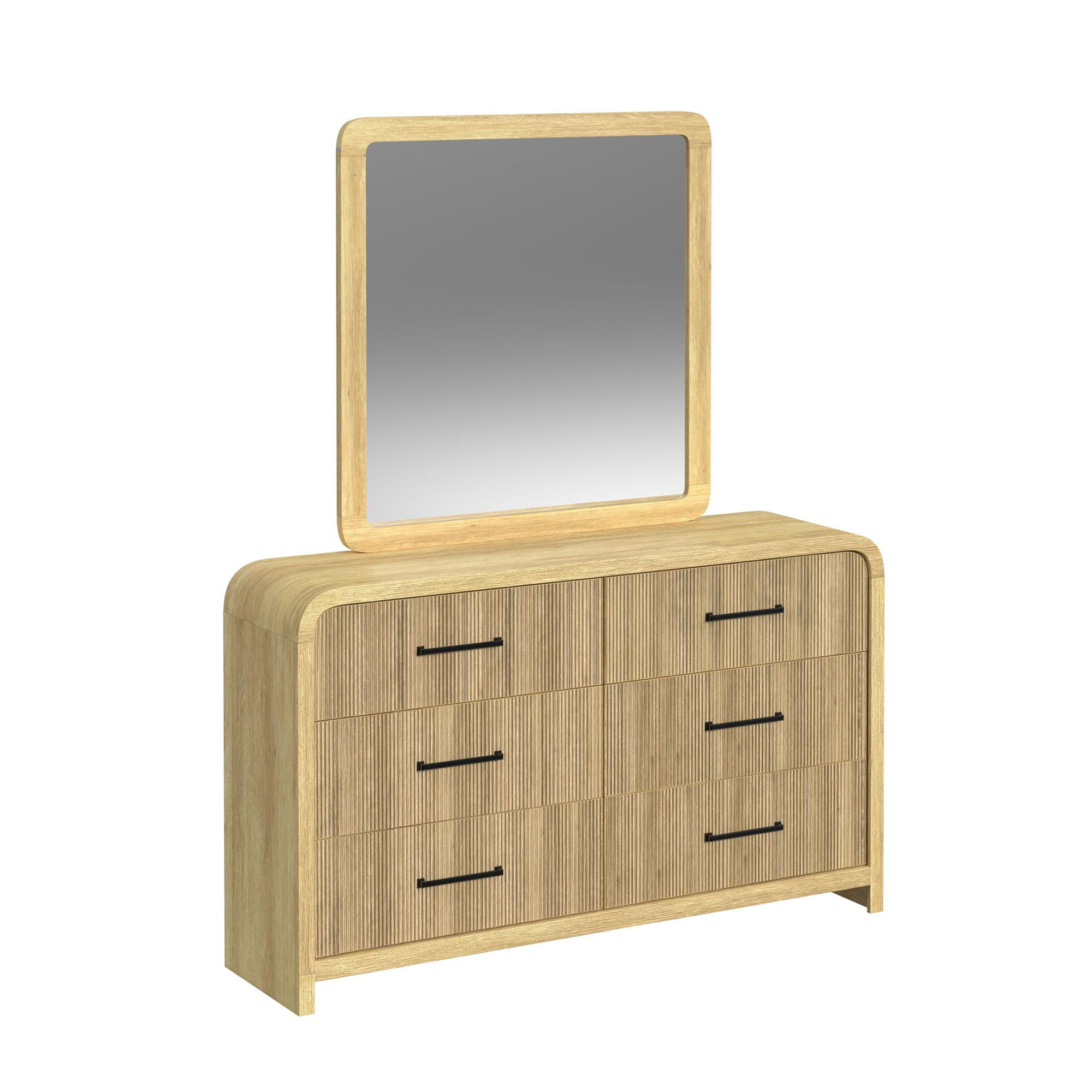 Dresser And Mirror Set