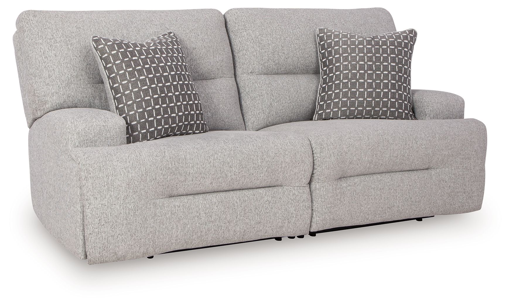 Ashley Furniture Acklen Place - 2-Piece Power Reclining Sectional Loveseat - Pewter - Image 4