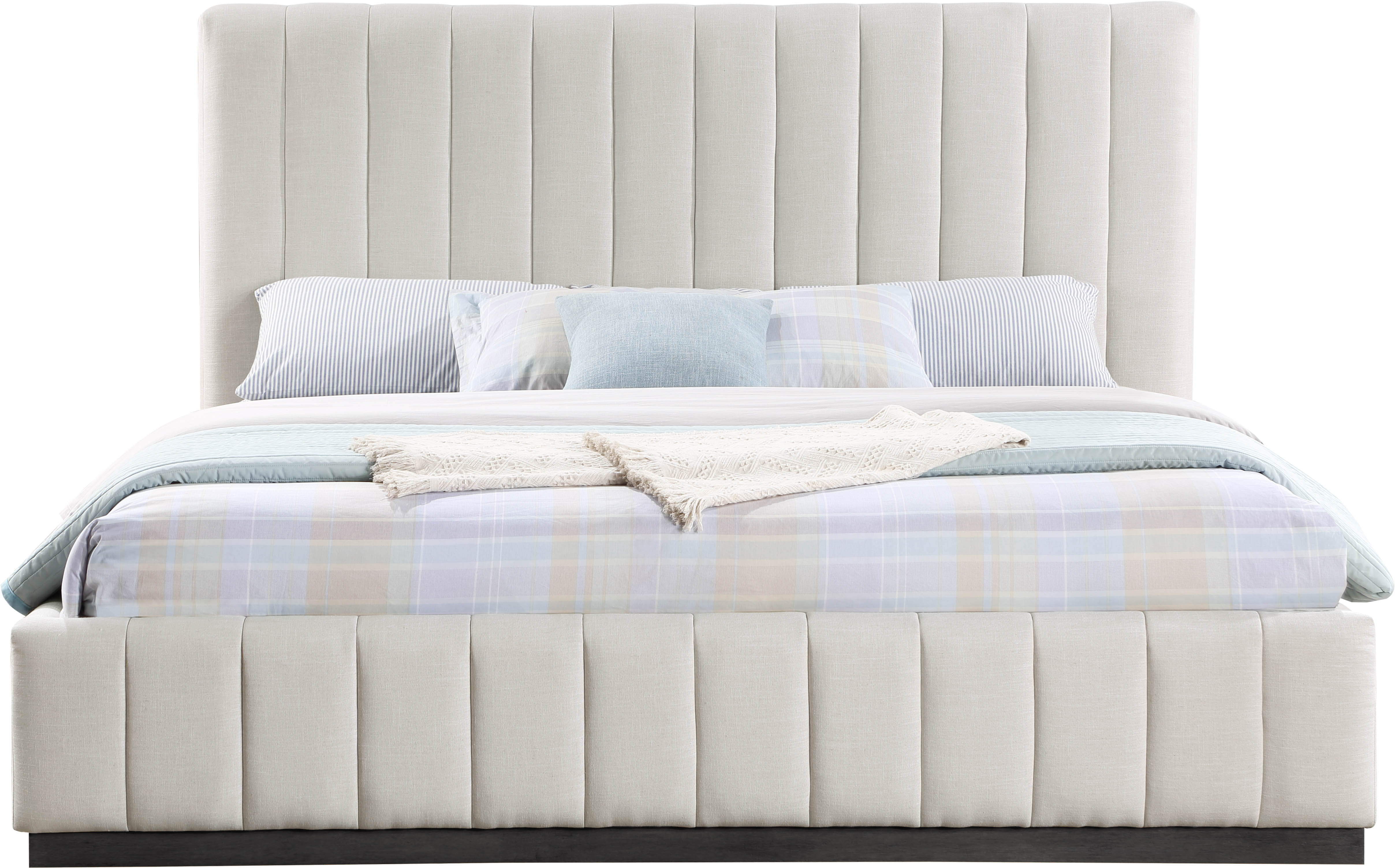 Lucia - King Bed - Beige