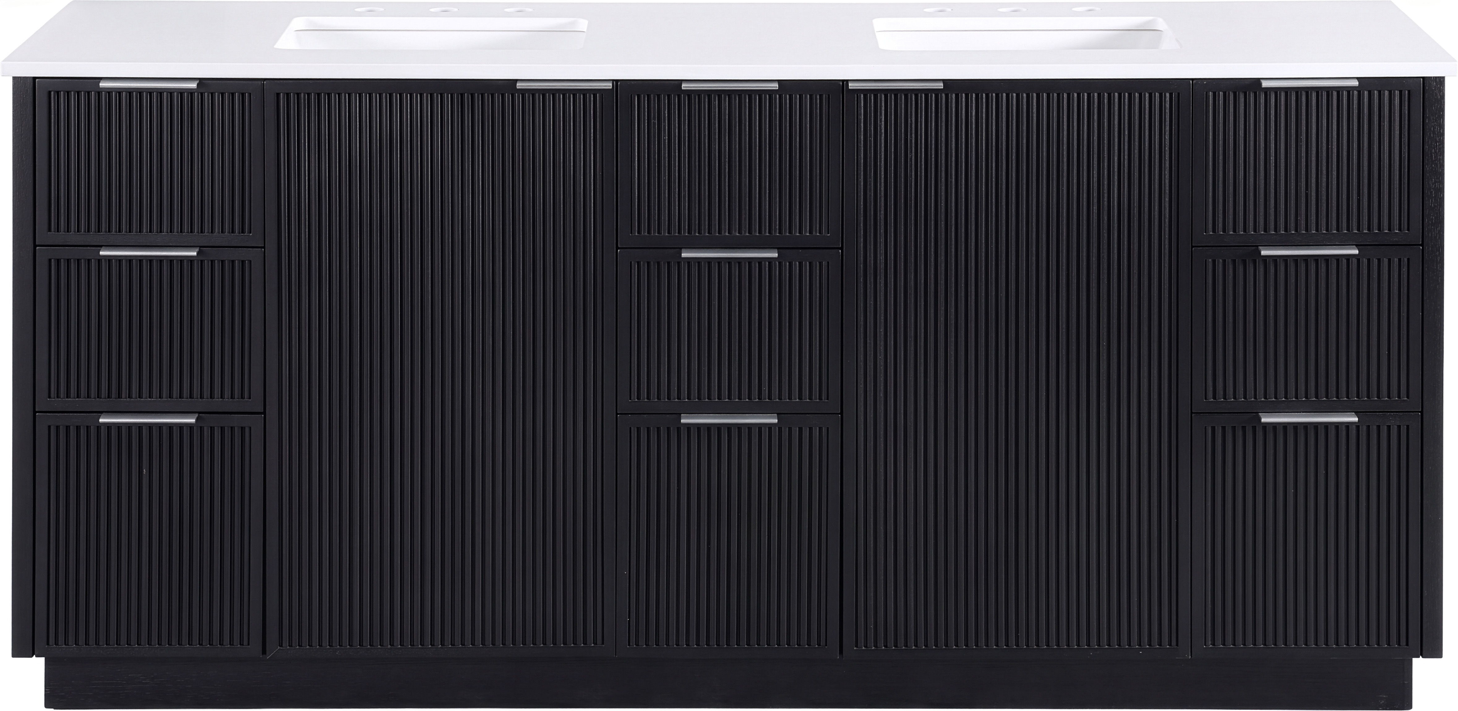 Willard - 72'' Bathroom Vanity - Black / White
