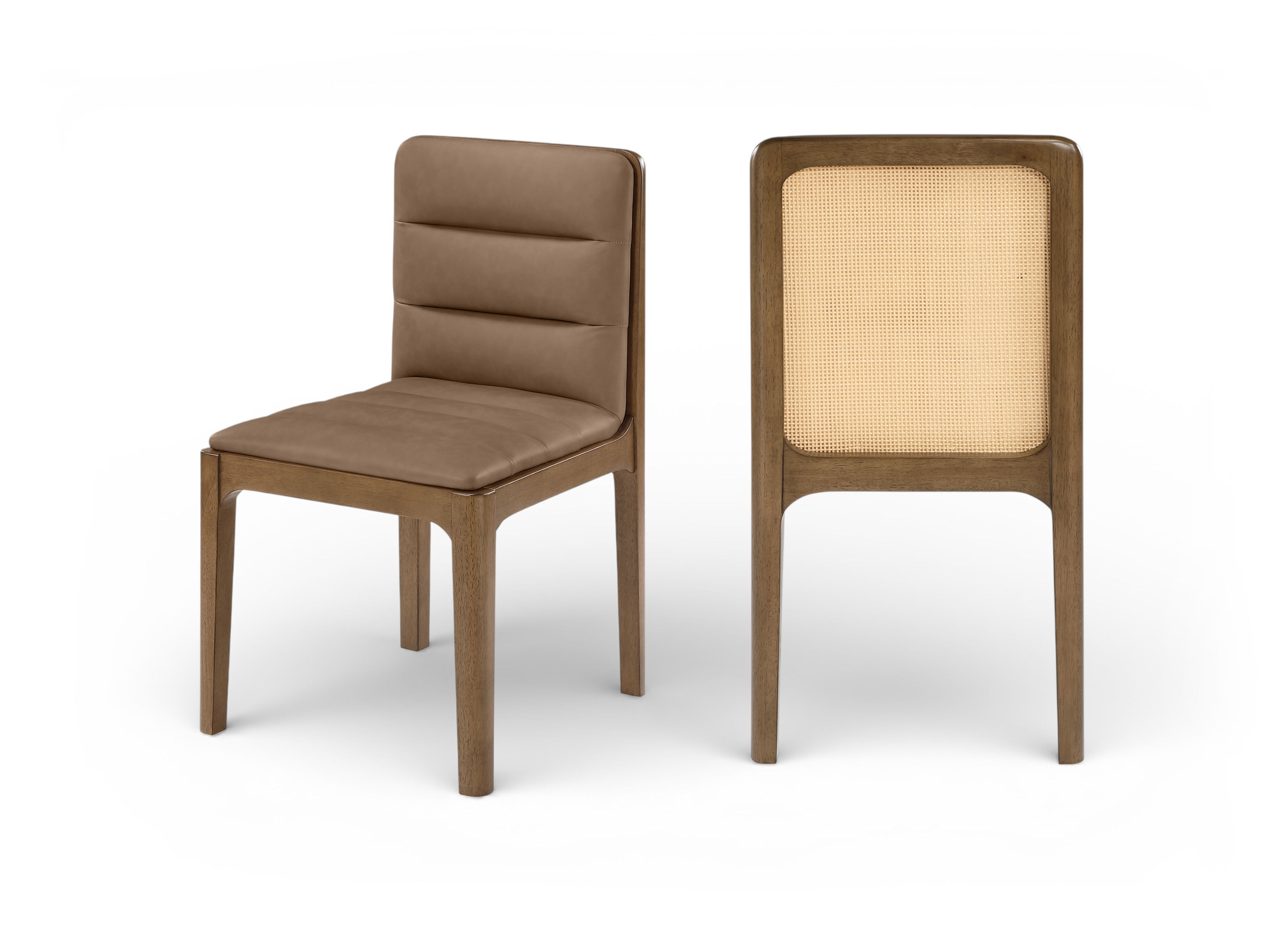 Ellis - Vegan Leather Upholstered Dining Chair (Set of 2) - Brown