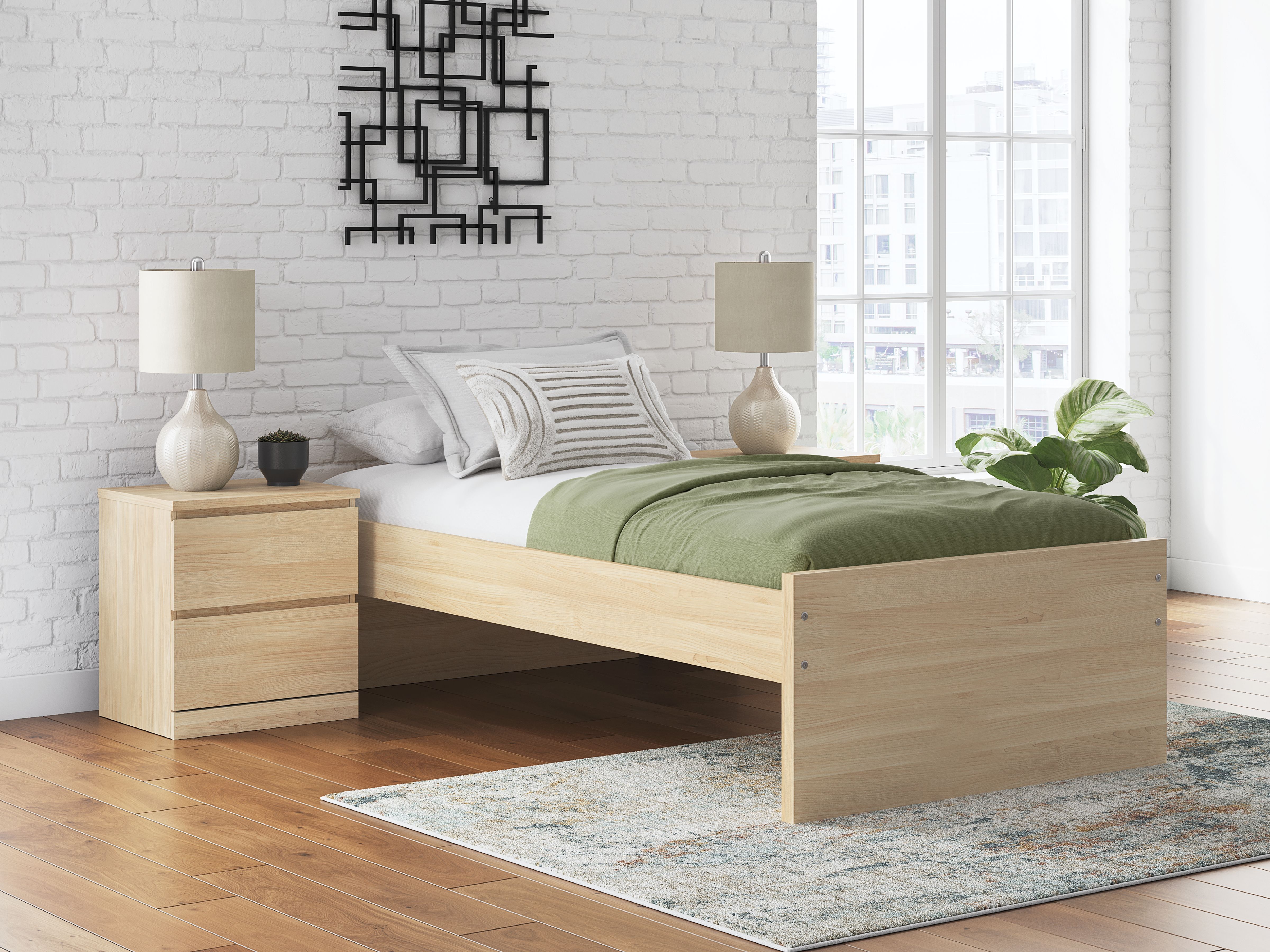 Onita - Twin Platform Bed - Natural