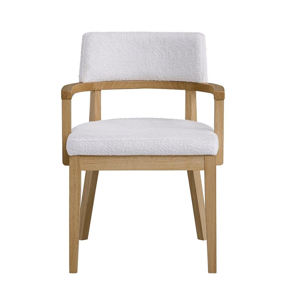 Kasem - Arm Chair (Set of 2) - Gorge Fabric & Oak, light brown