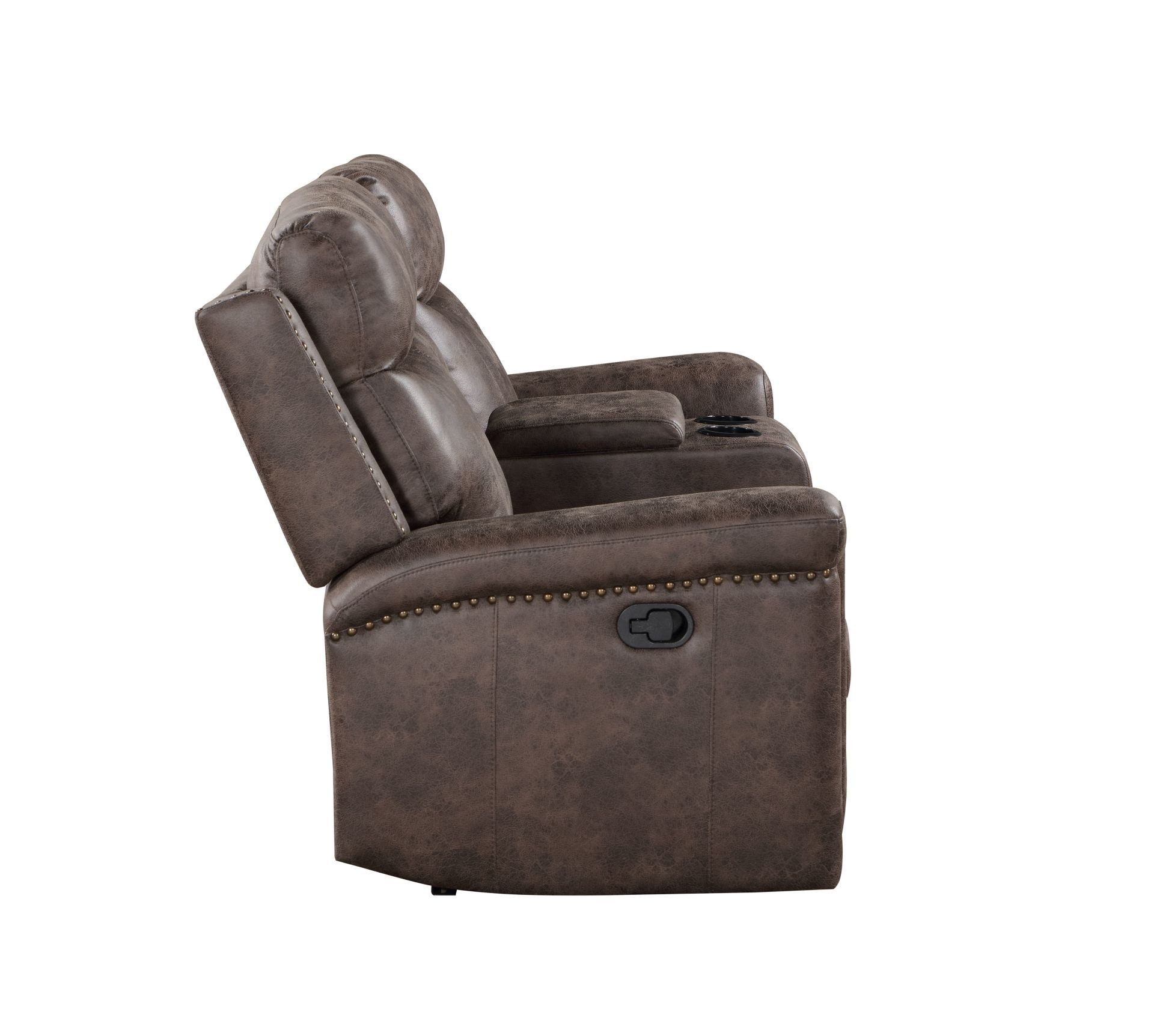 Quade - Console Loveseat With Dual Recliners - Mocha