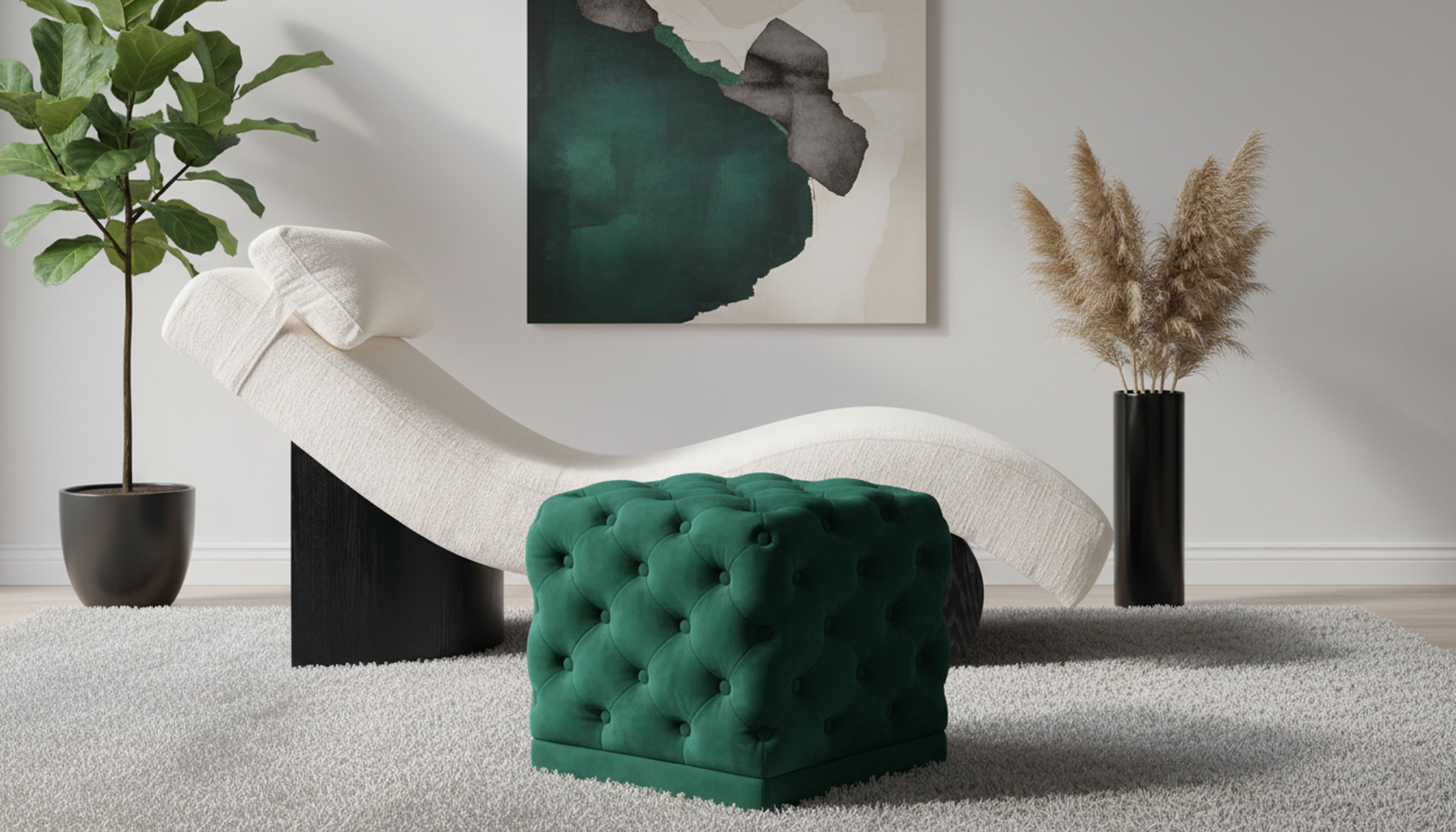 Stella - Ottoman / Stool - Green